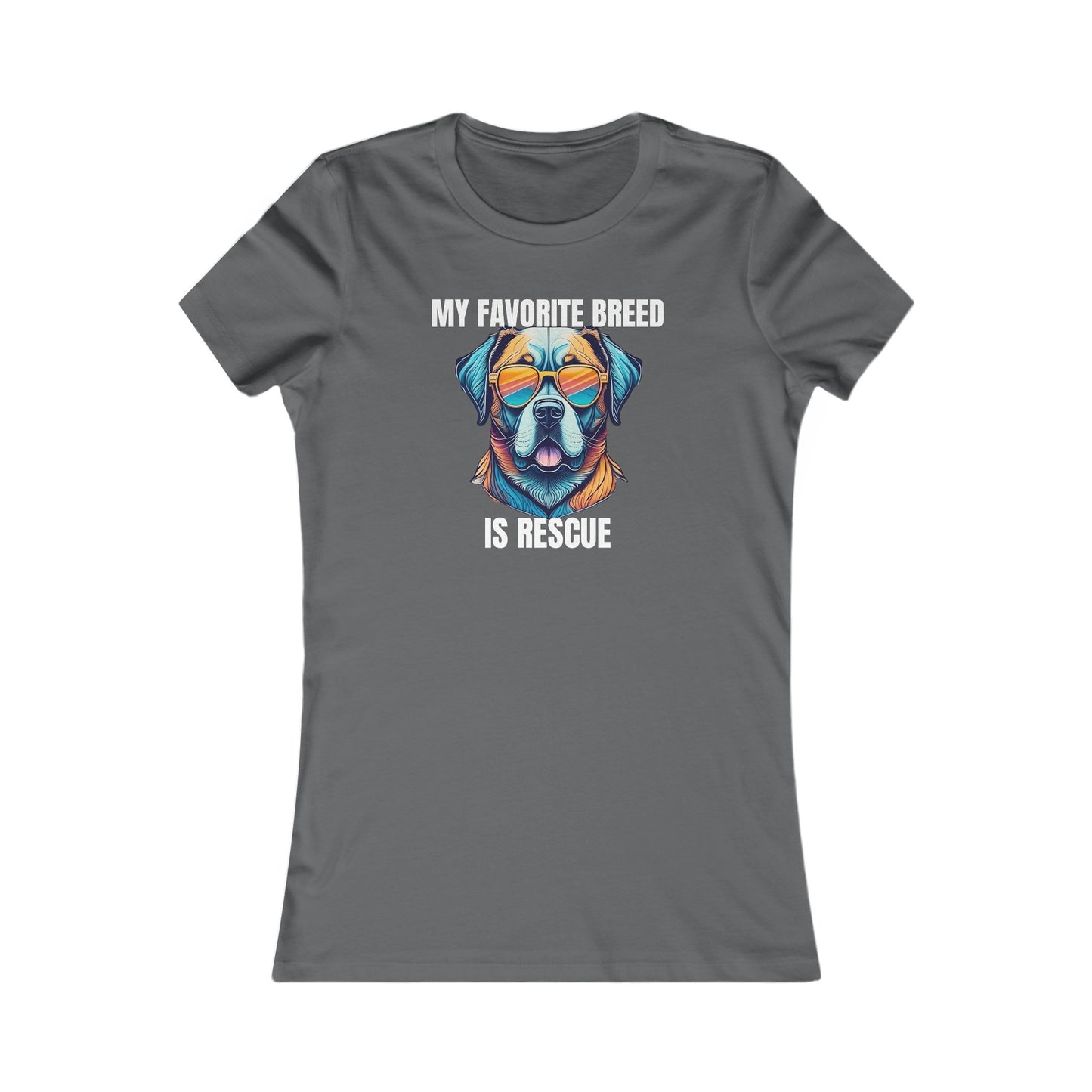 My favorite breed is rescue 5 - Women's Favorite Tee