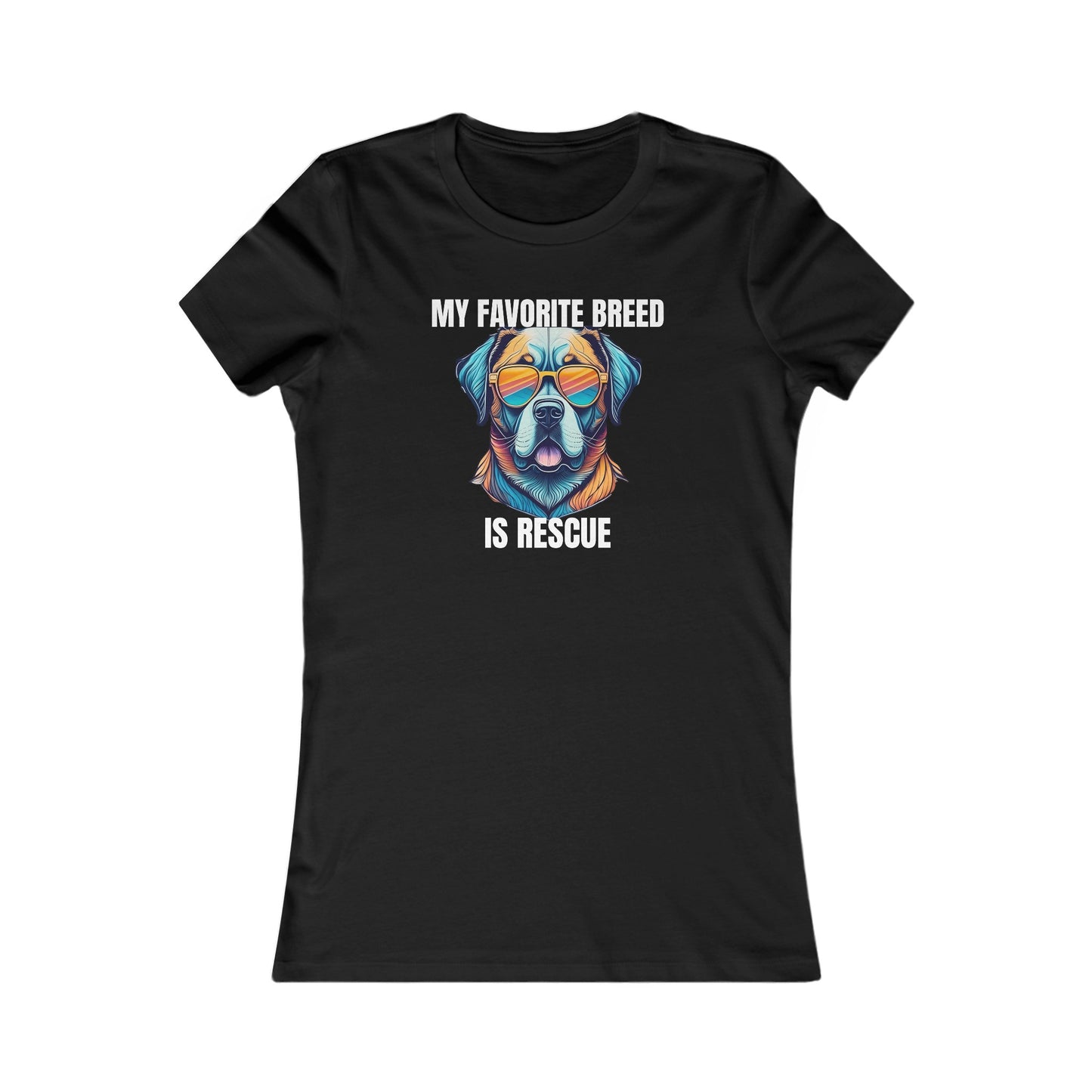 My favorite breed is rescue 5 - Women's Favorite Tee