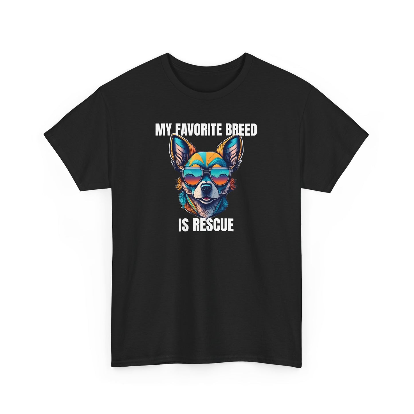 My favorite breed is rescue 2 - Unisex Heavy Cotton Tee