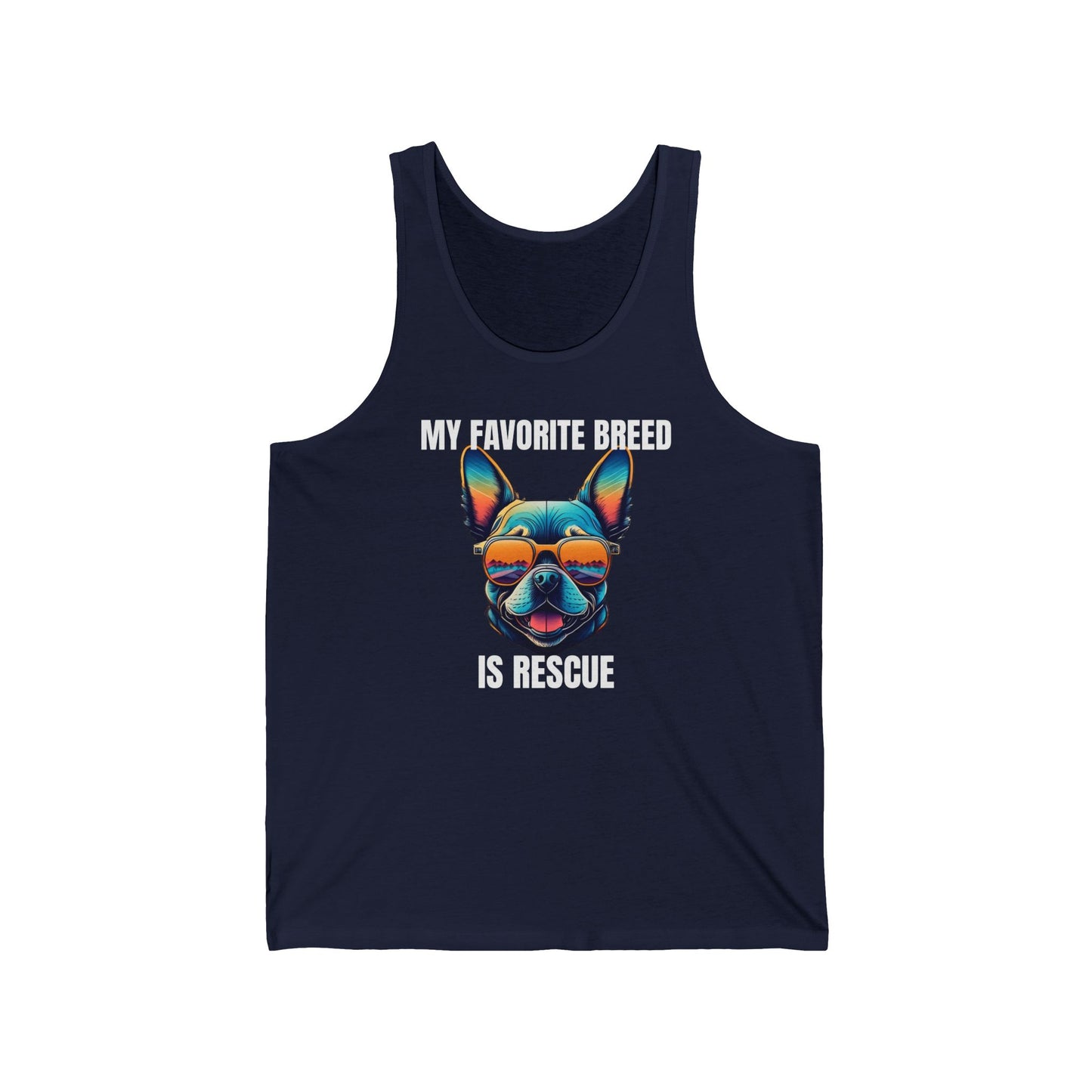 My favorite breed is rescue 3 - Unisex Jersey Tank