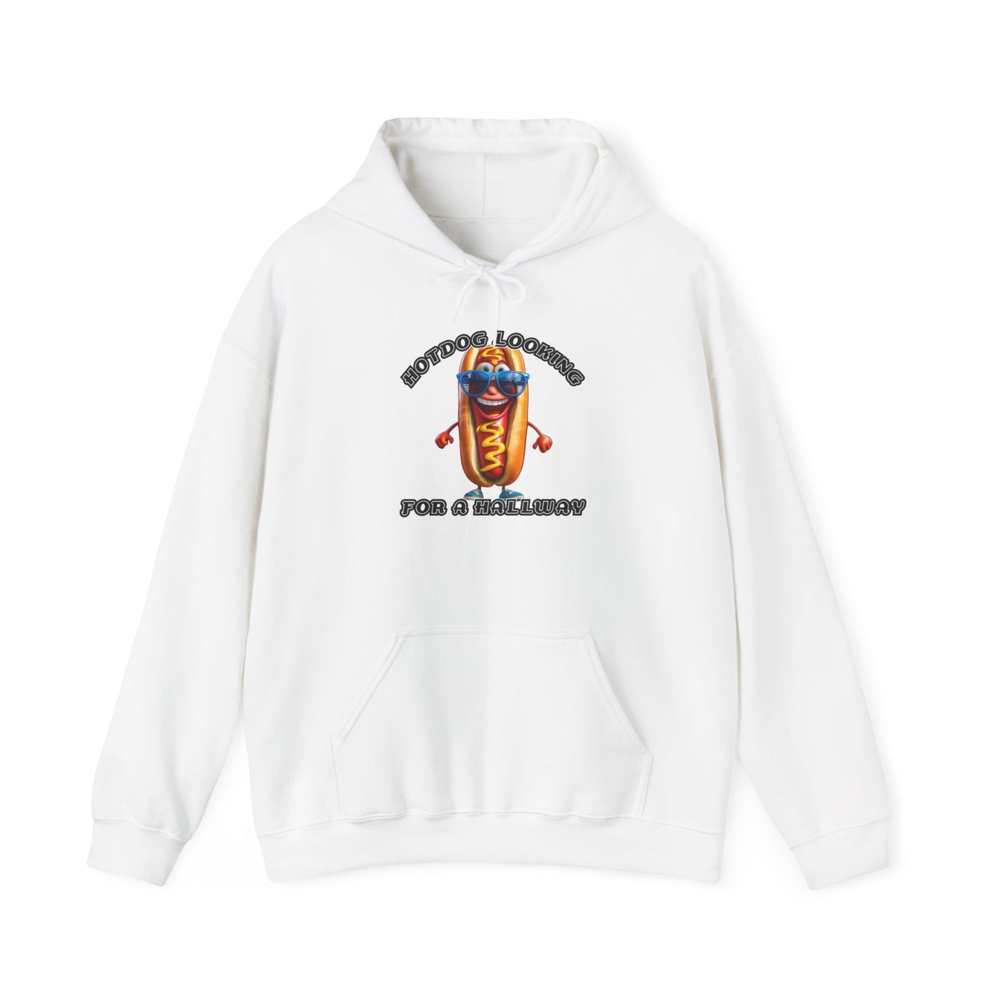 Hotdog looking for a hallway - Unisex Heavy Blend™ Hooded Sweatshirt