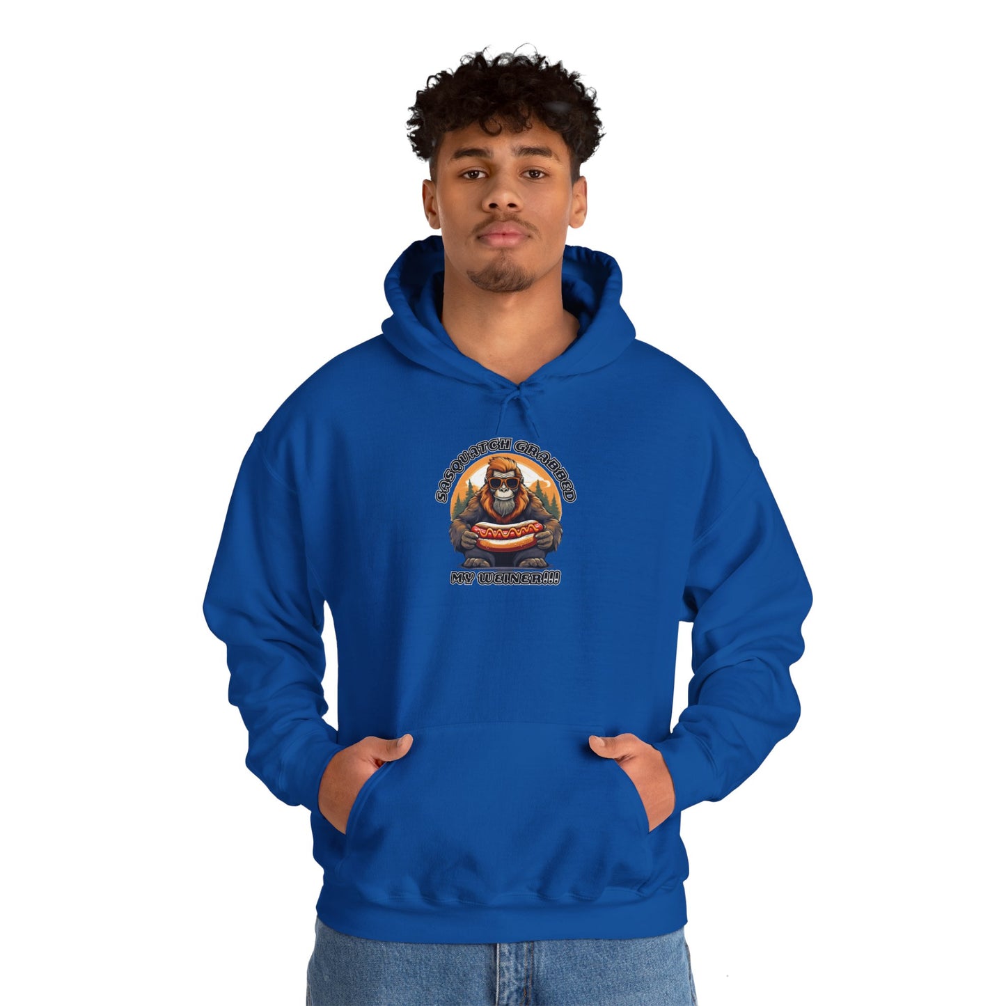 Sasquatch grabbed my weiner! - Unisex Heavy Blend™ Hooded Sweatshirt