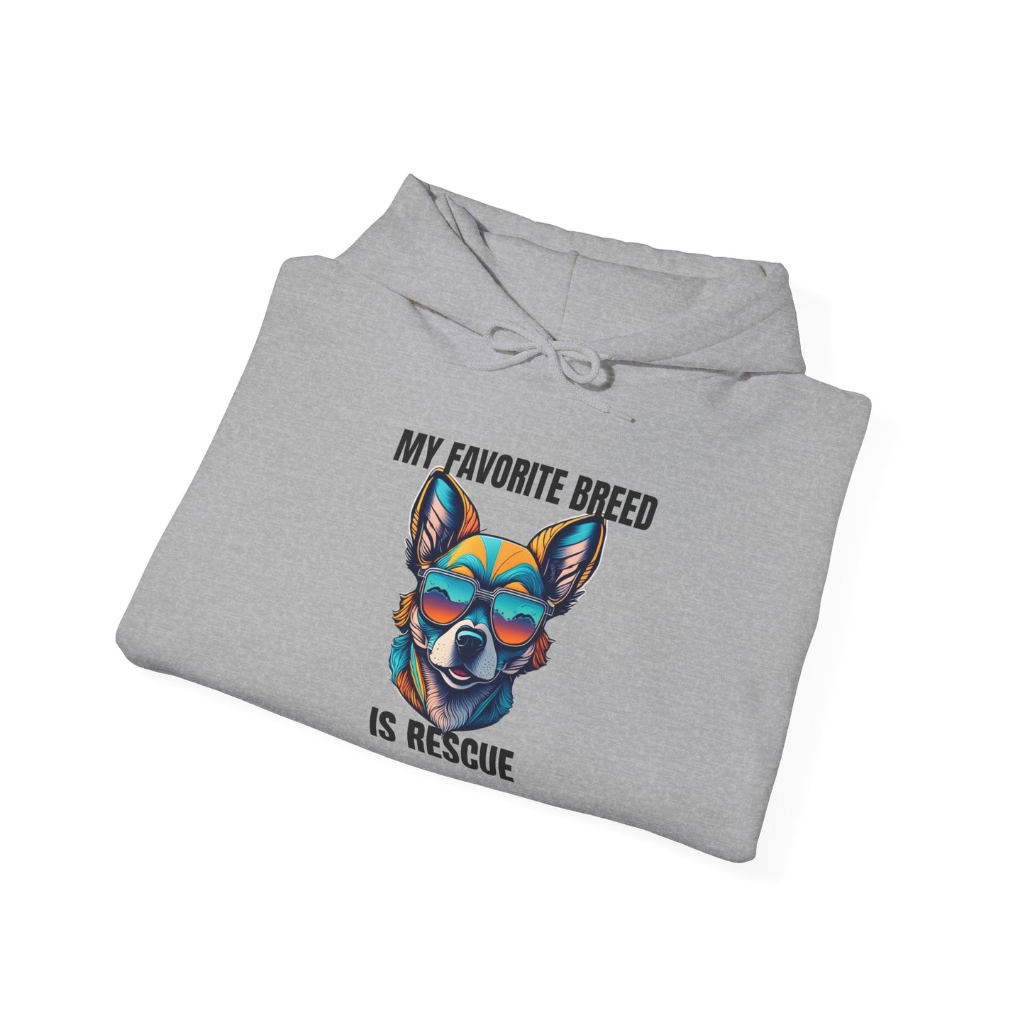 My favorite breed is rescue 2 - Unisex Heavy Blend™ Hooded Sweatshirt