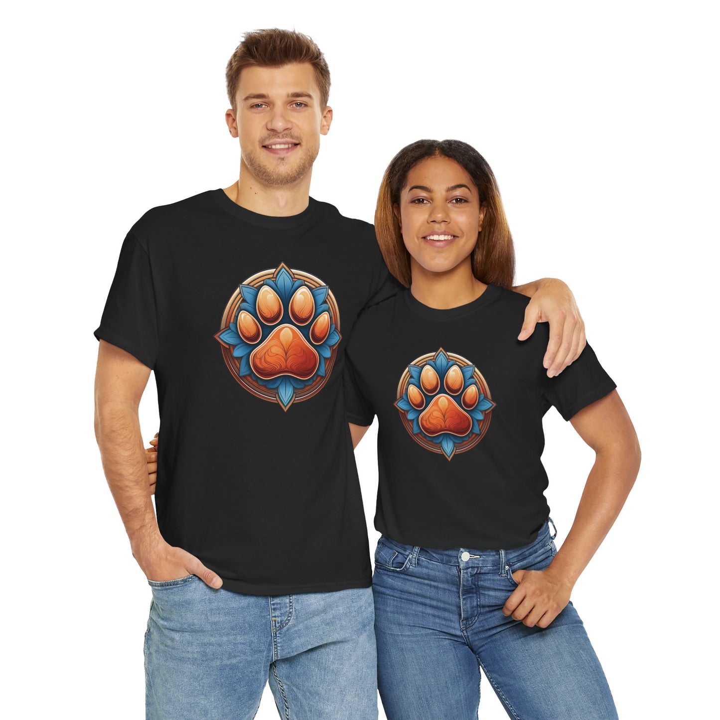 Pawprint logo - Unisex Heavy Cotton Tee