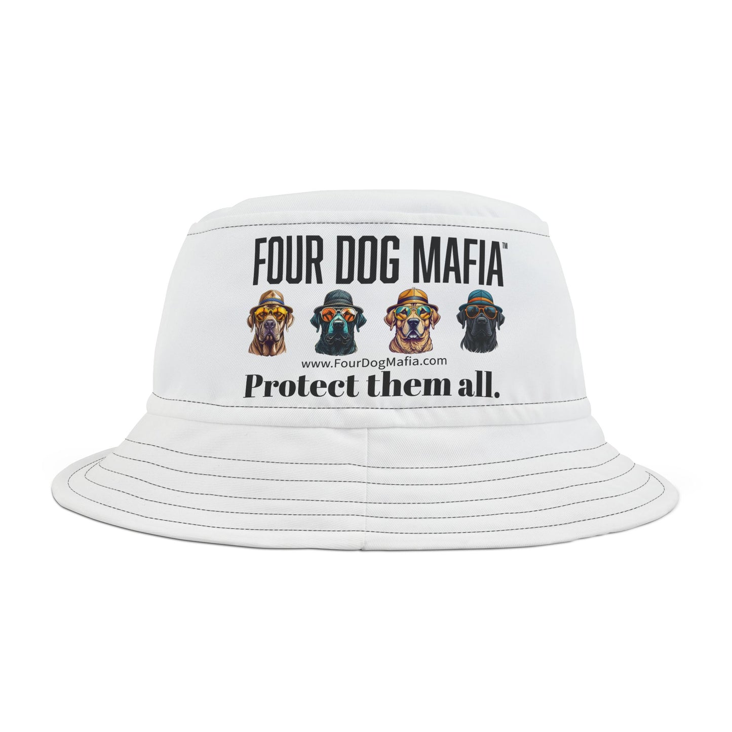 Protect them all with logo - Bucket Hat (AOP)