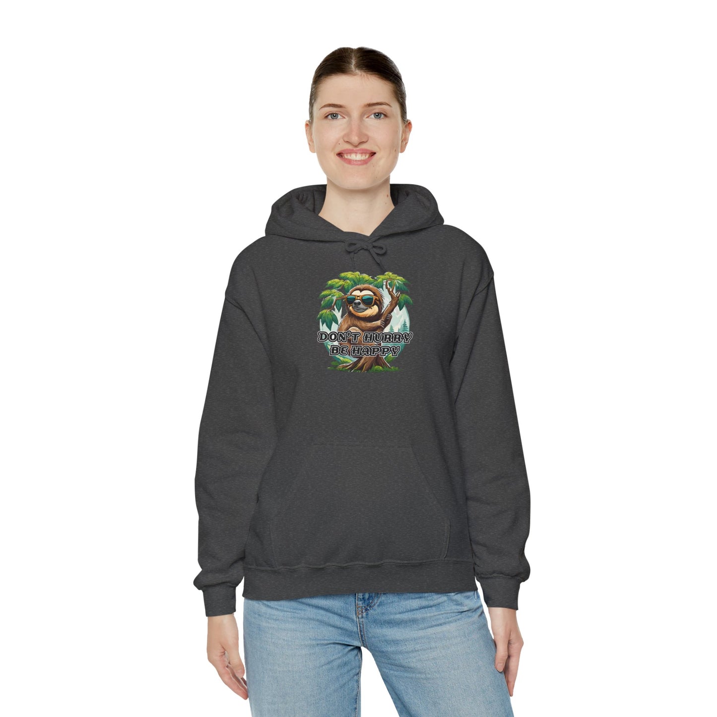 Don't hurry be happy - Unisex Heavy Blend™ Hooded Sweatshirt