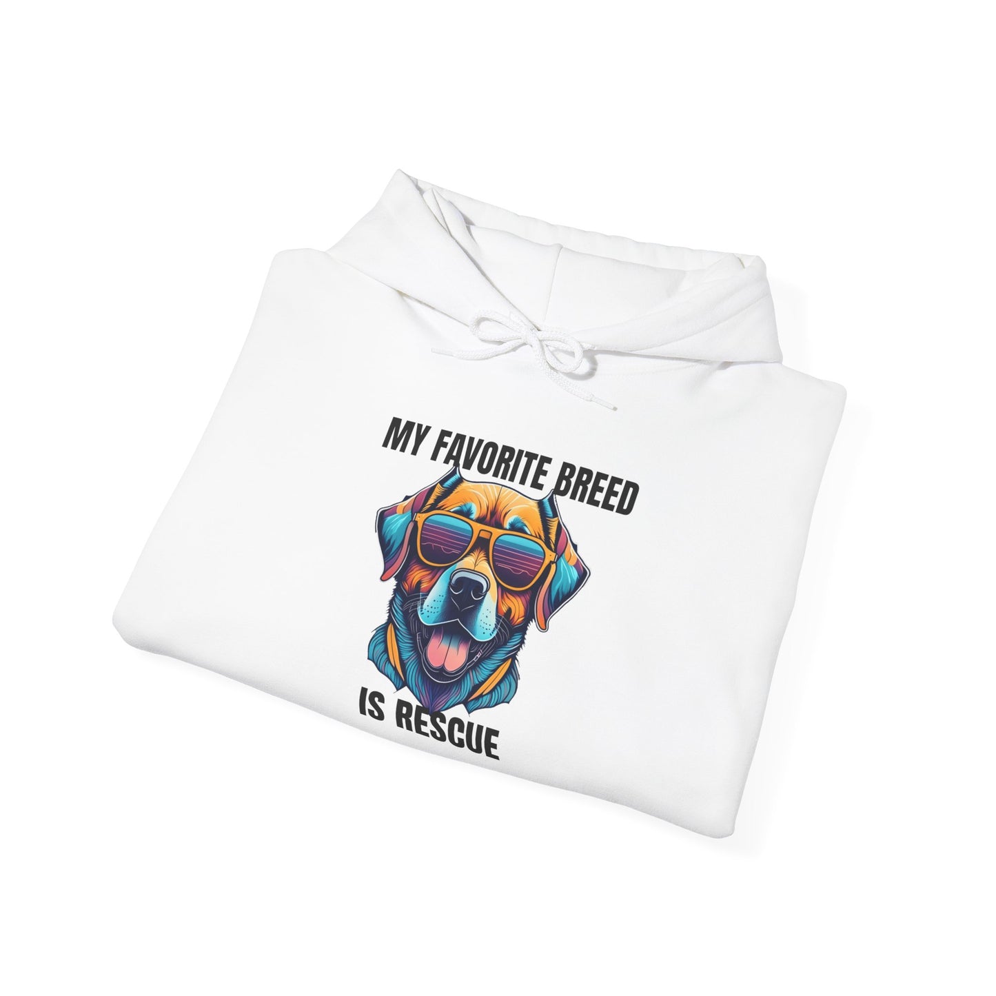 My favorite breed is rescue 4 - Unisex Heavy Blend™ Hooded Sweatshirt