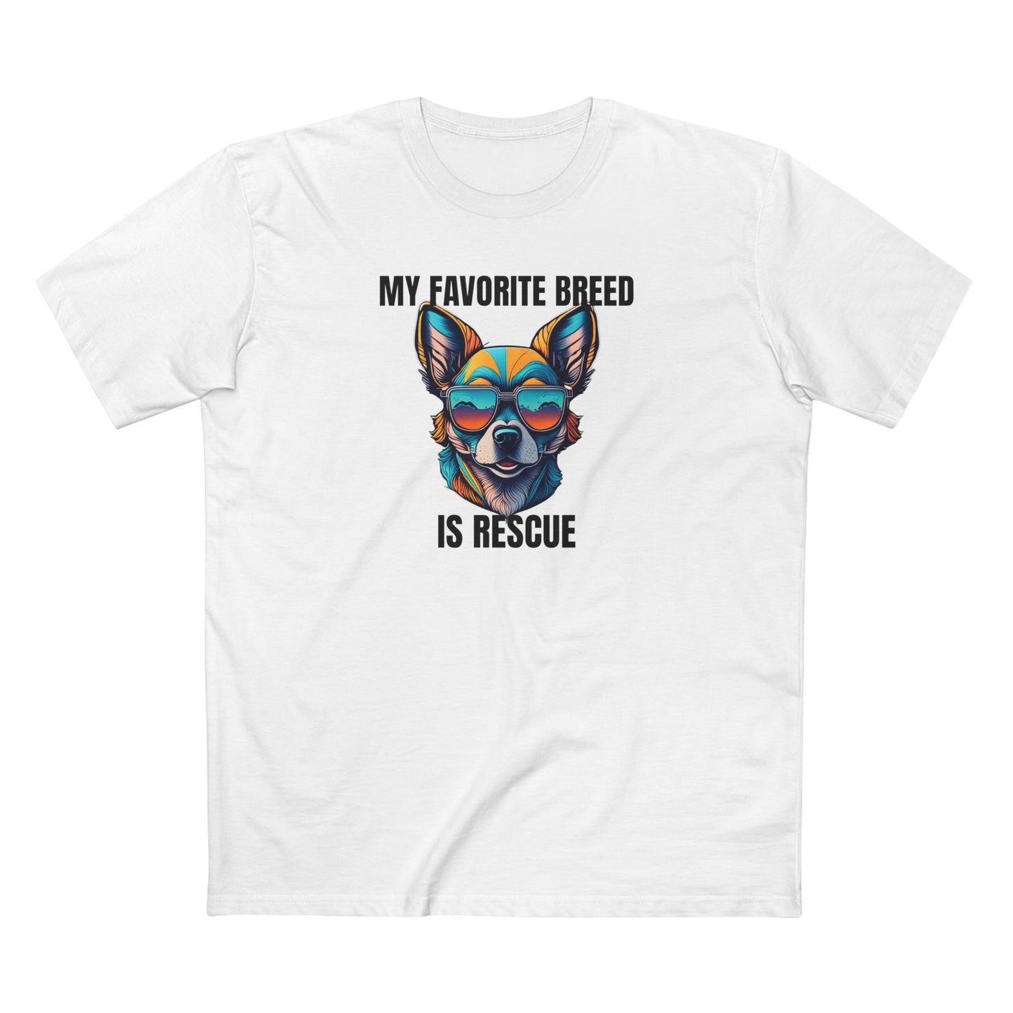 My favorite breed is rescue 2 - Men's Staple Tee