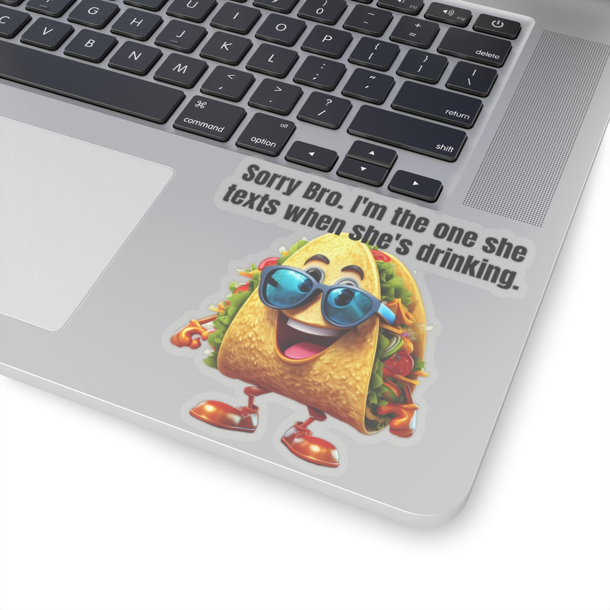 Texting taco - Kiss-Cut Stickers