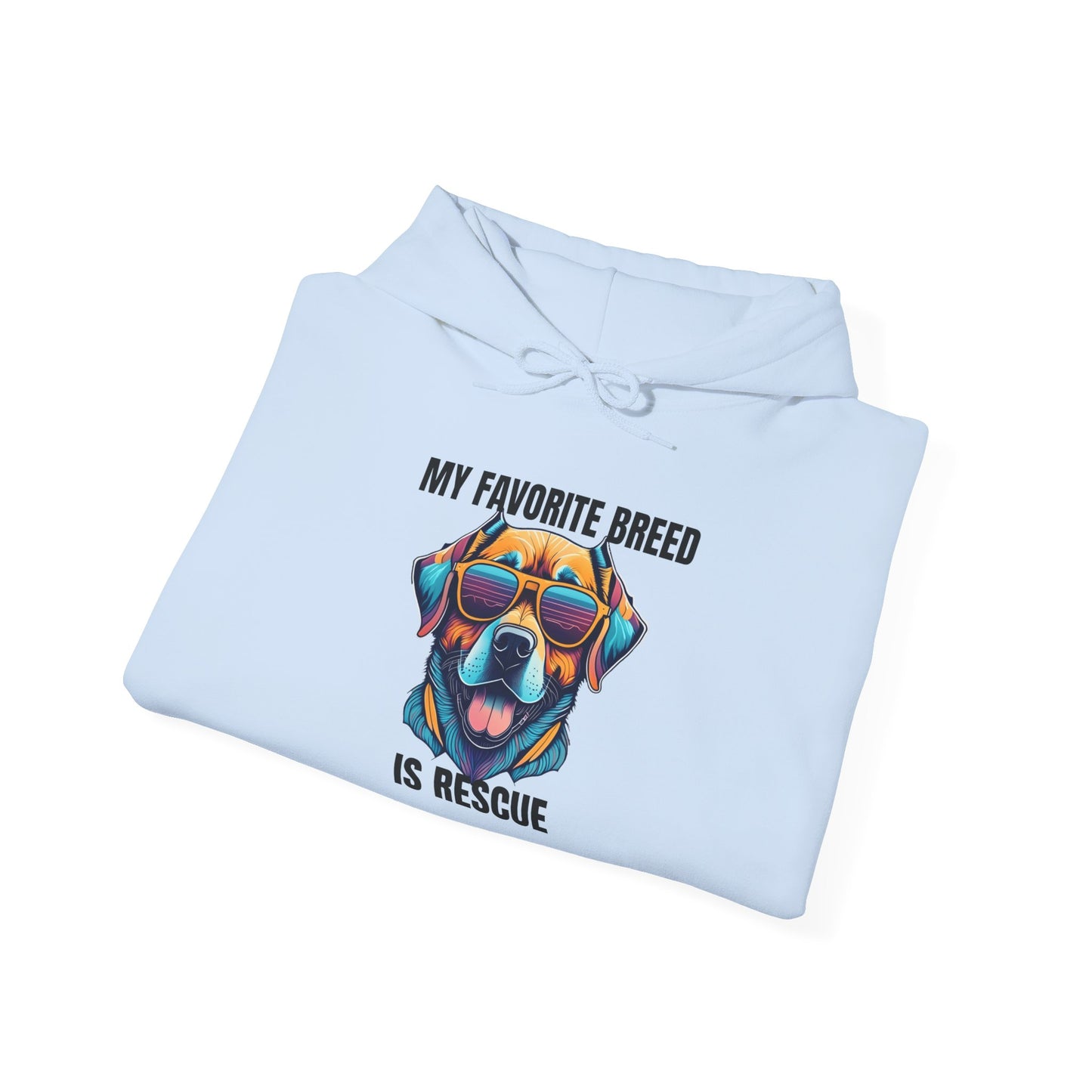 My favorite breed is rescue 4 - Unisex Heavy Blend™ Hooded Sweatshirt