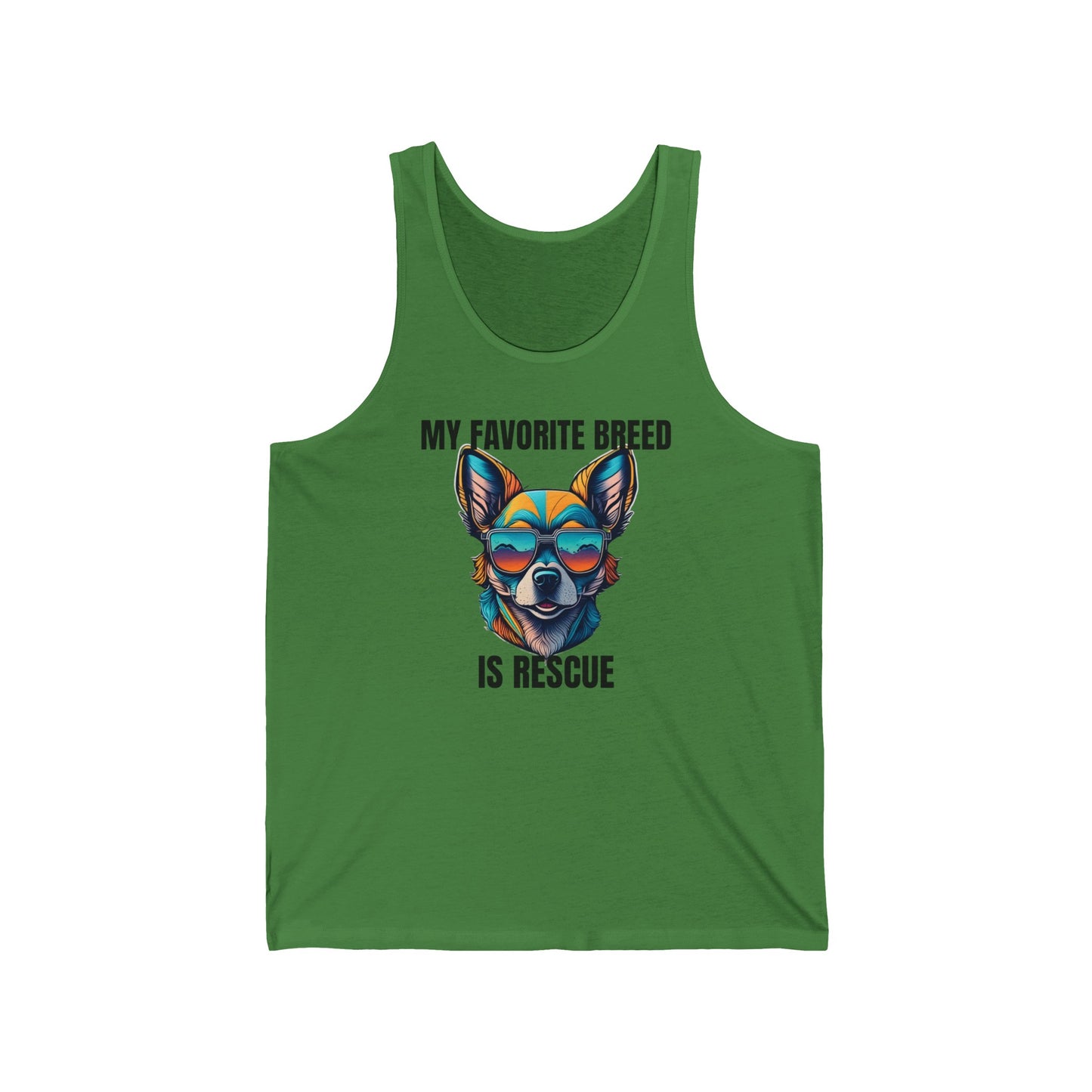 My favorite breed is rescue 2 - Unisex Jersey Tank