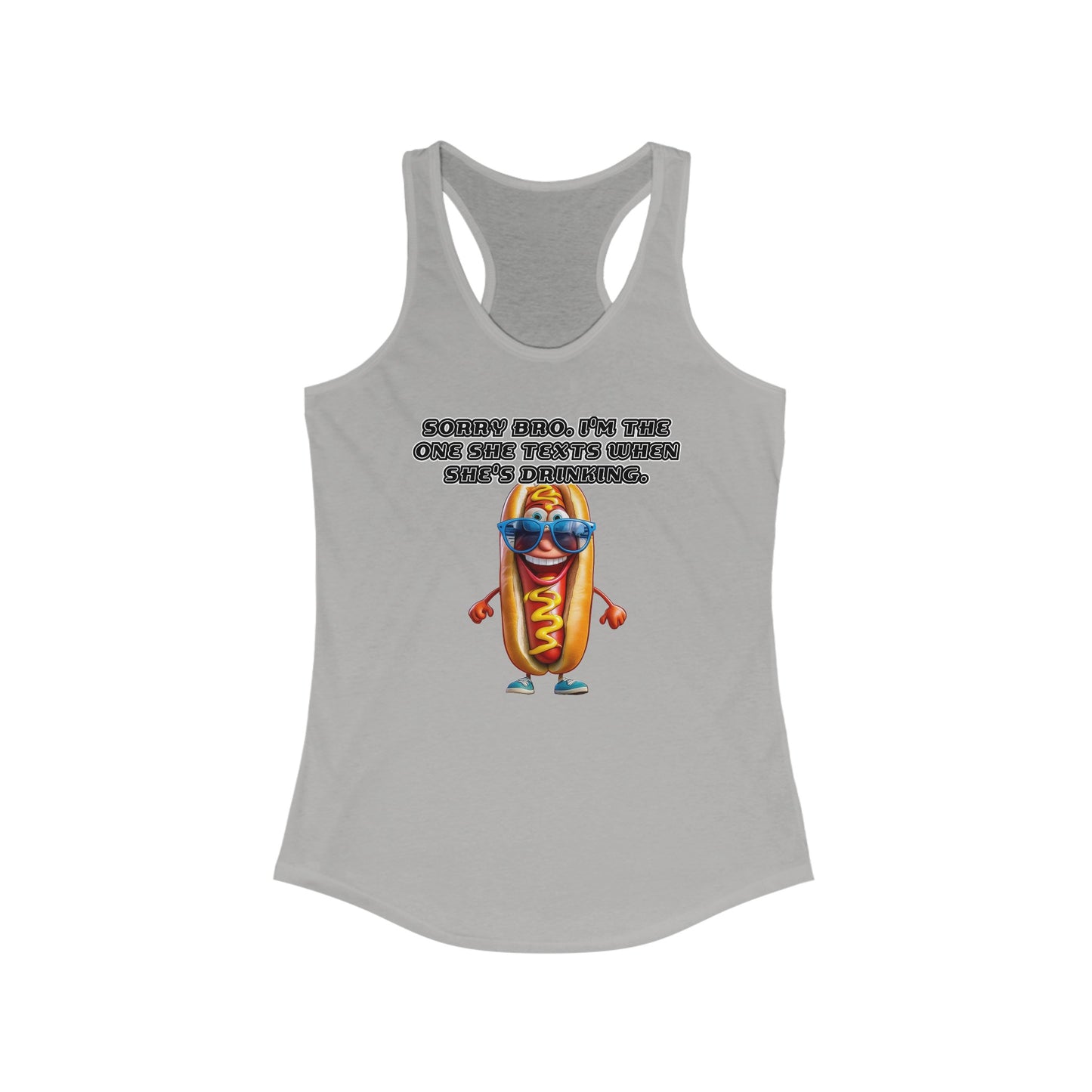 Texting weiner - Women's Ideal Racerback Tank