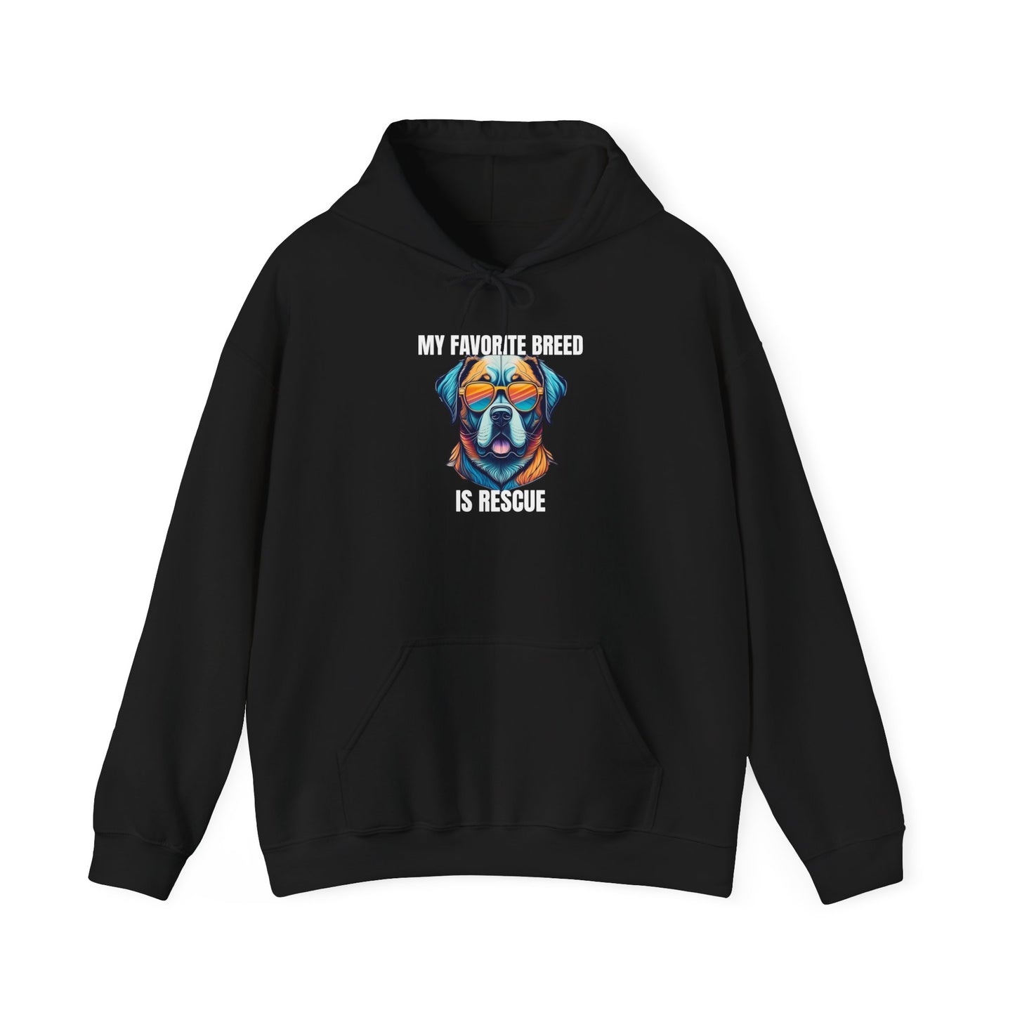 My favorite breed is rescue 5 - Unisex Heavy Blend™ Hooded Sweatshirt