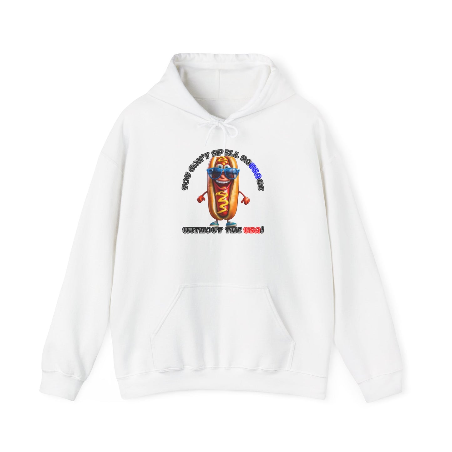 You can't spell sausage without the USA! - Unisex Heavy Blend™ Hooded Sweatshirt