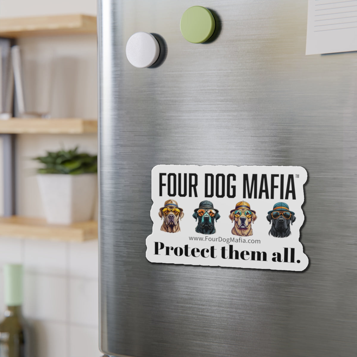 Protect them all with logo - Die-Cut Magnets