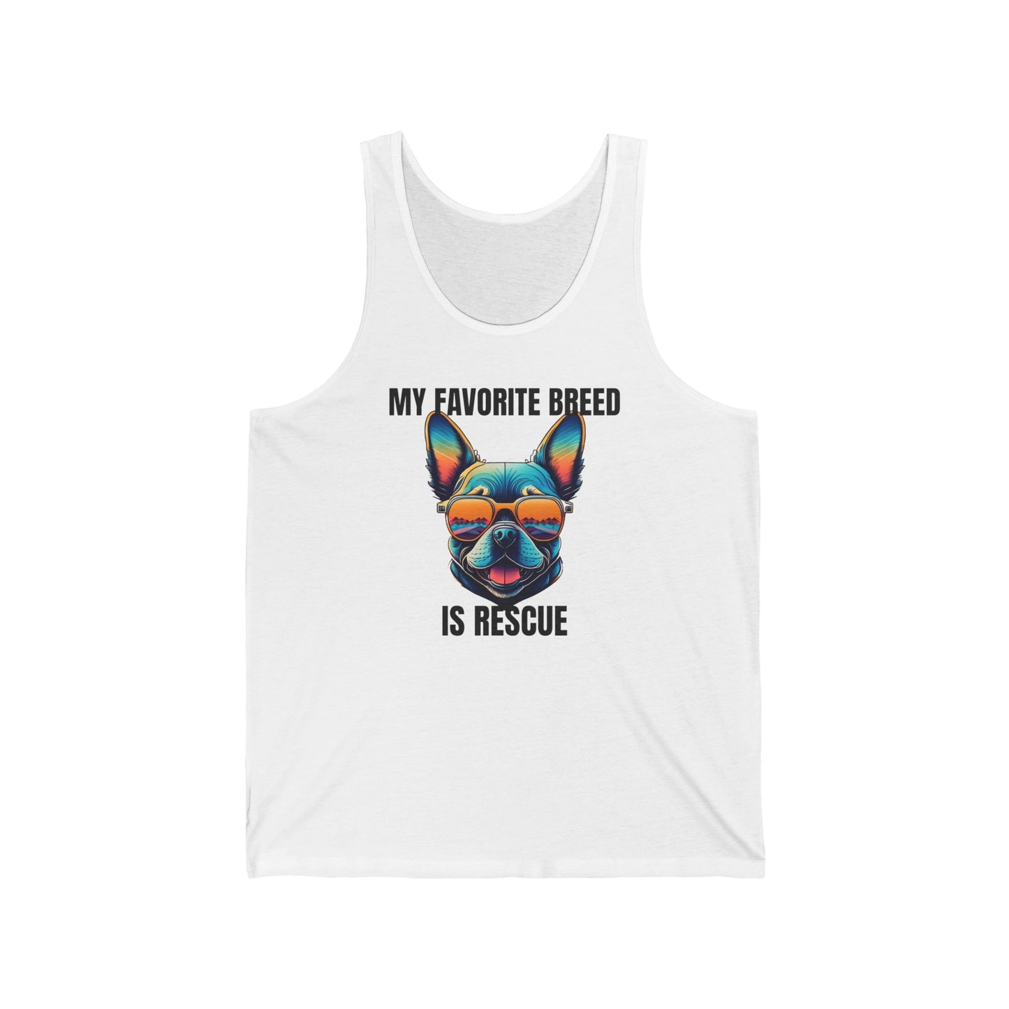 My favorite breed is rescue 3 - Unisex Jersey Tank