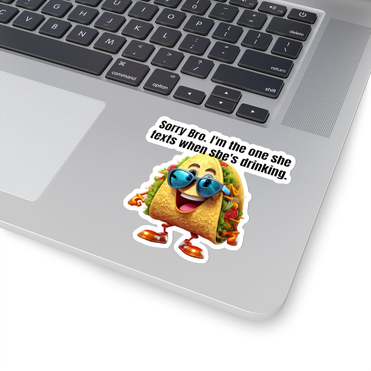 Texting taco - Kiss-Cut Stickers