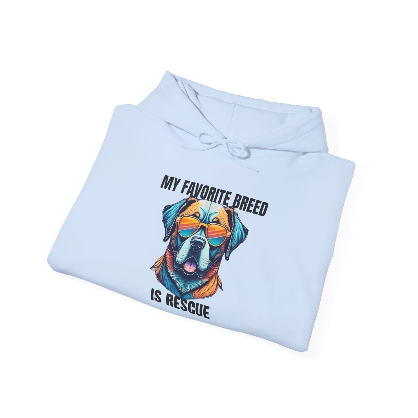 My favorite breed is rescue 5 - Unisex Heavy Blend™ Hooded Sweatshirt