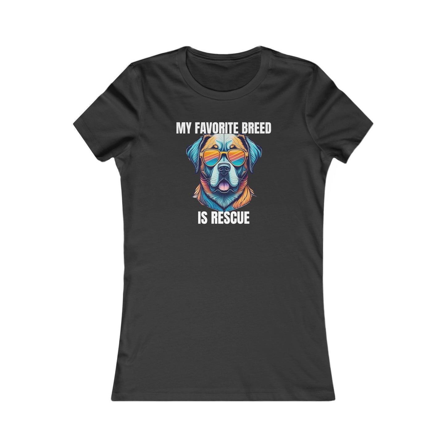 My favorite breed is rescue 5 - Women's Favorite Tee