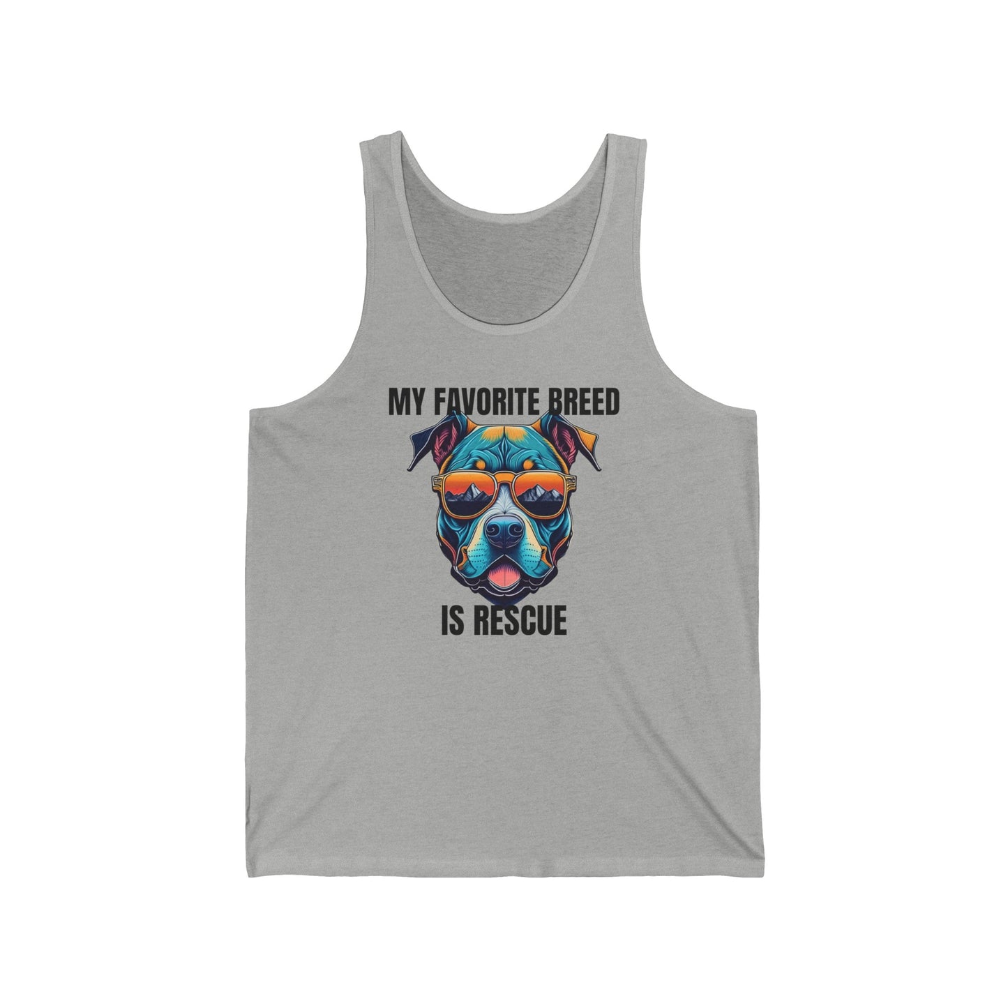 My favorite breed is rescue 1 - Unisex Jersey Tank