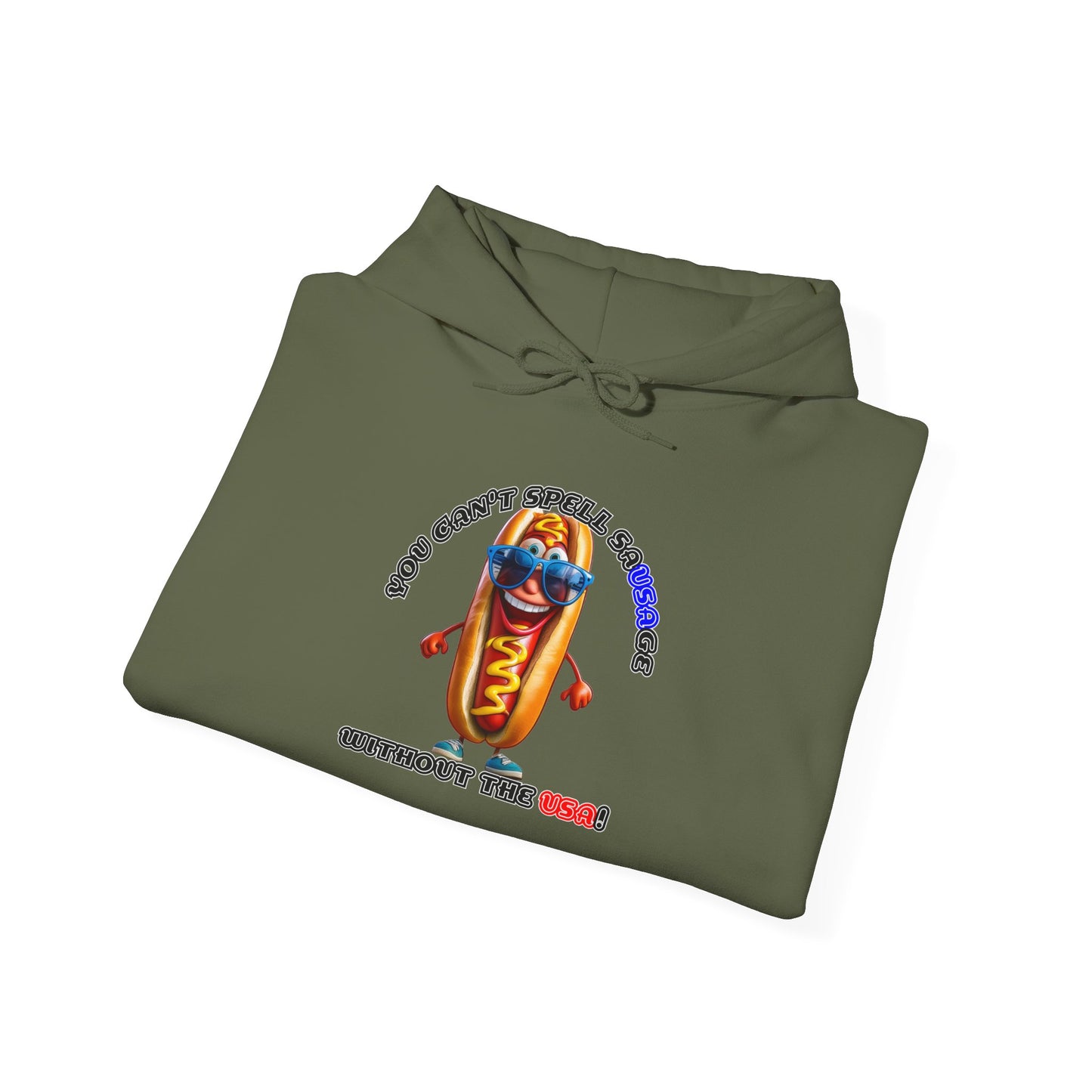 You can't spell sausage without the USA! - Unisex Heavy Blend™ Hooded Sweatshirt