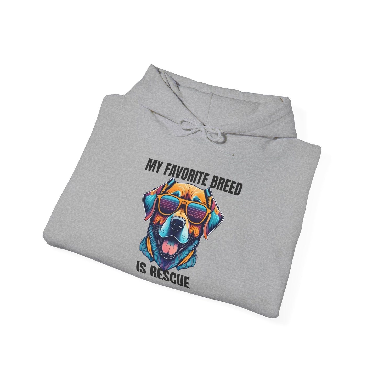 My favorite breed is rescue 4 - Unisex Heavy Blend™ Hooded Sweatshirt