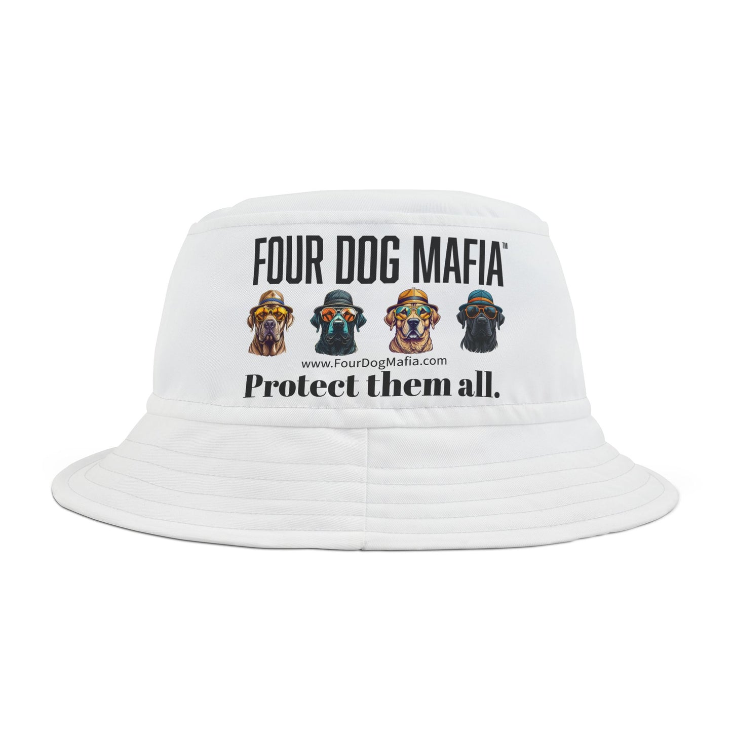 Protect them all with logo - Bucket Hat (AOP)