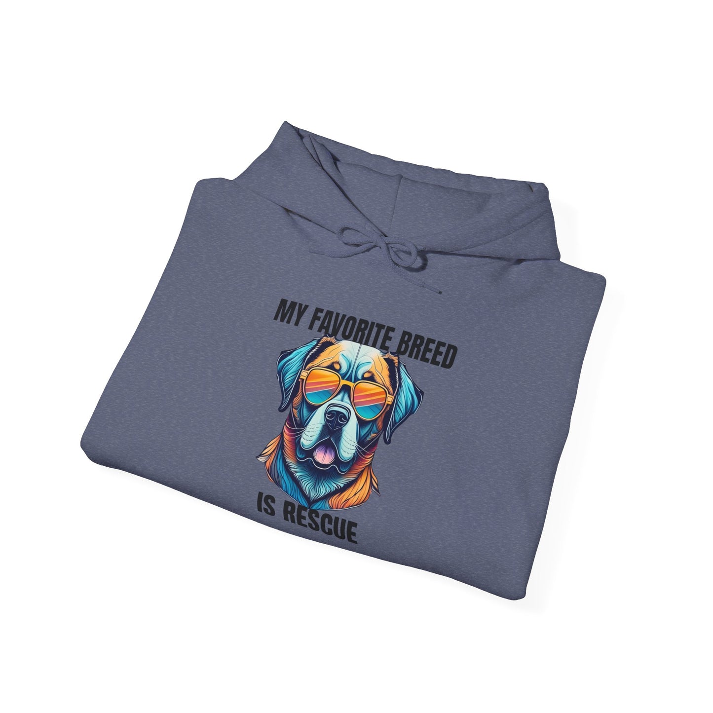 My favorite breed is rescue 5 - Unisex Heavy Blend™ Hooded Sweatshirt