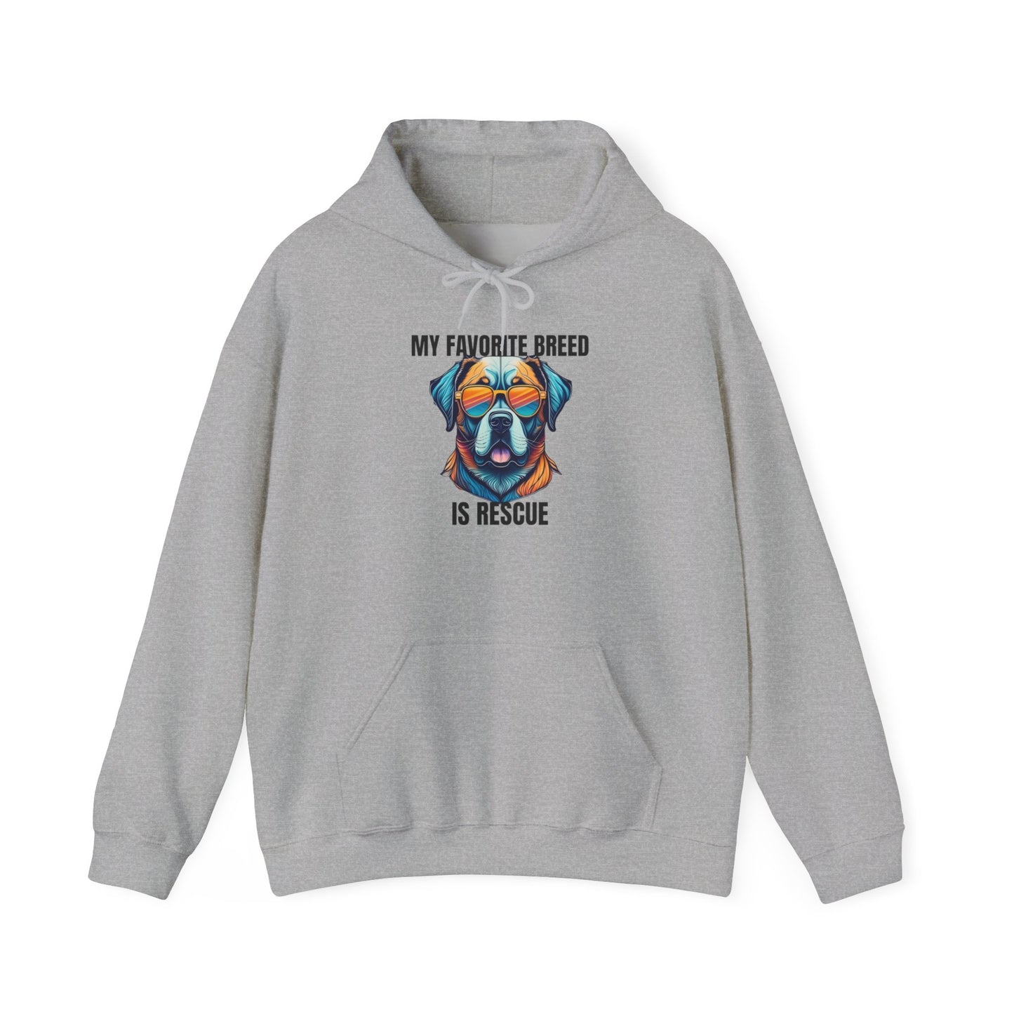 My favorite breed is rescue 5 - Unisex Heavy Blend™ Hooded Sweatshirt