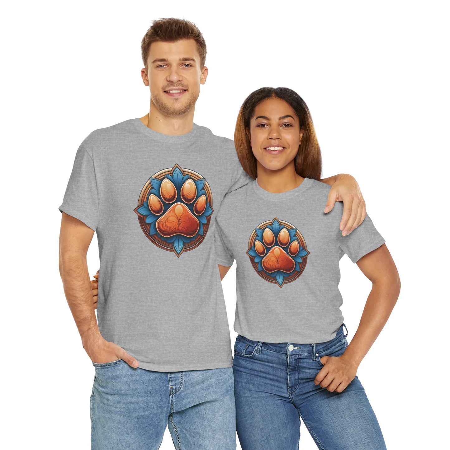 Pawprint logo - Unisex Heavy Cotton Tee