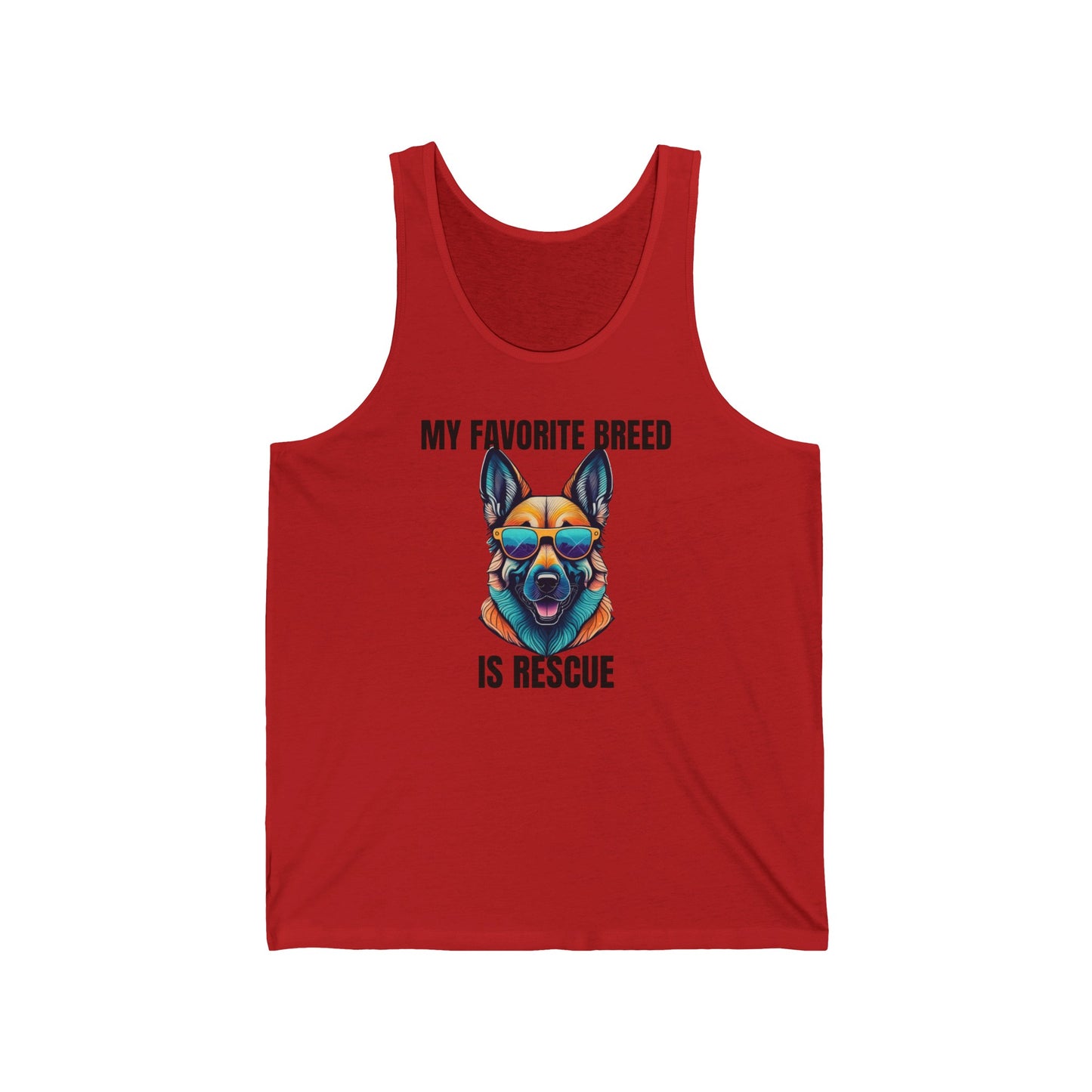 My favorite breed is rescue 6 - Unisex Jersey Tank