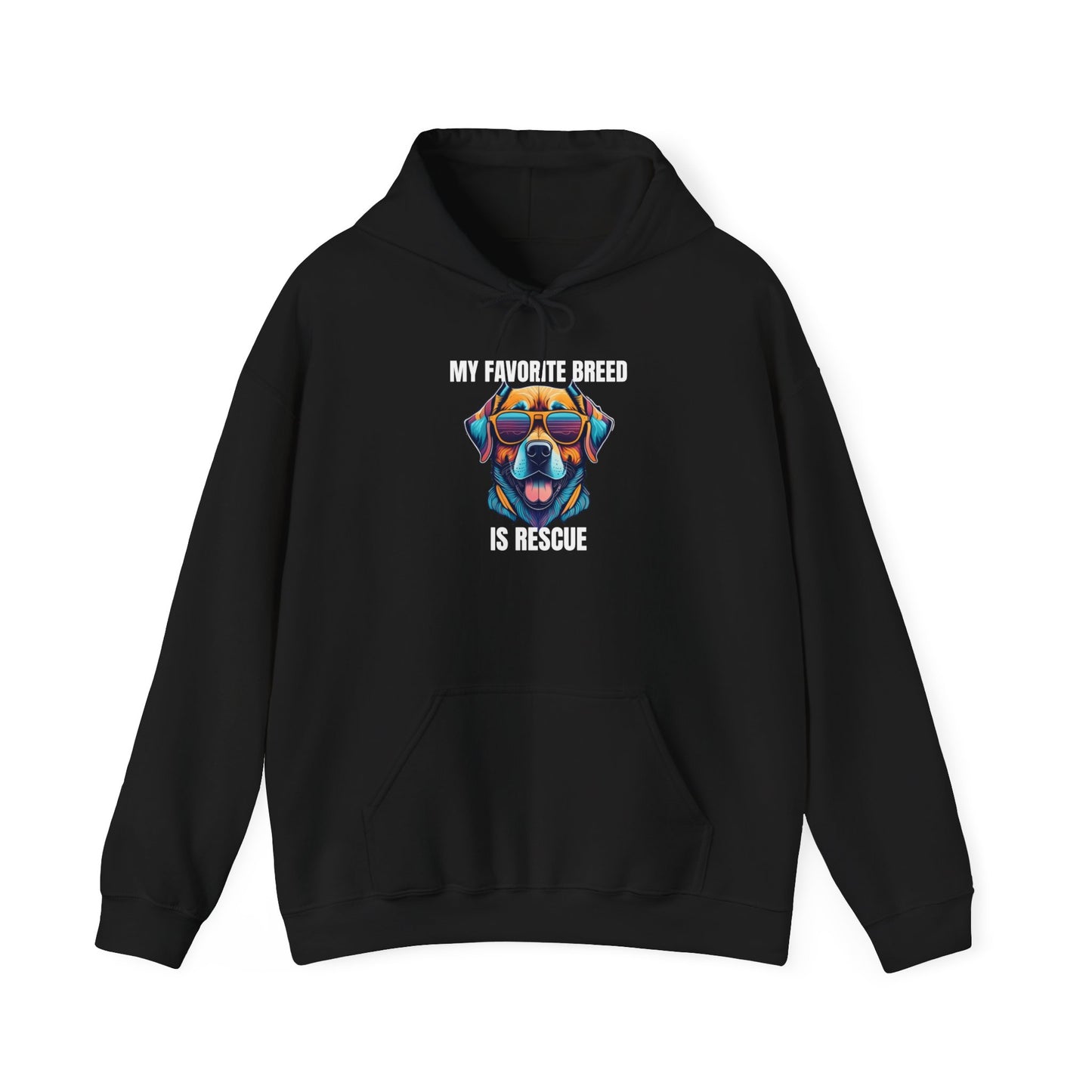 My favorite breed is rescue 4 - Unisex Heavy Blend™ Hooded Sweatshirt