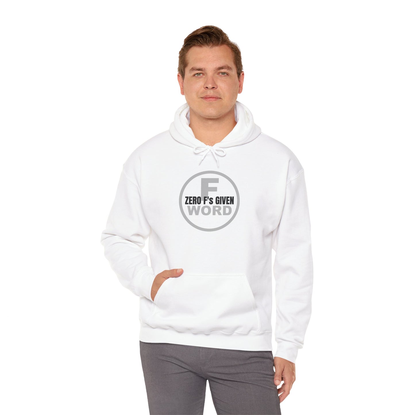 Zero F's given - Unisex Heavy Blend™ Hooded Sweatshirt