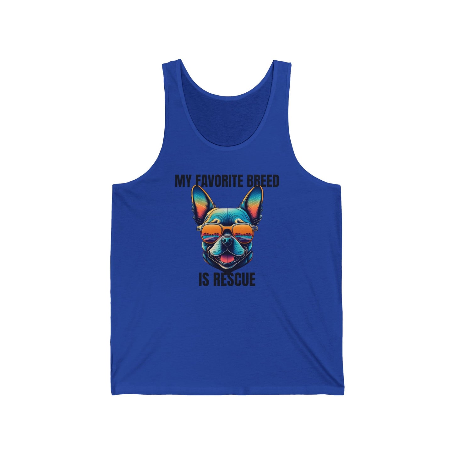 My favorite breed is rescue 3 - Unisex Jersey Tank