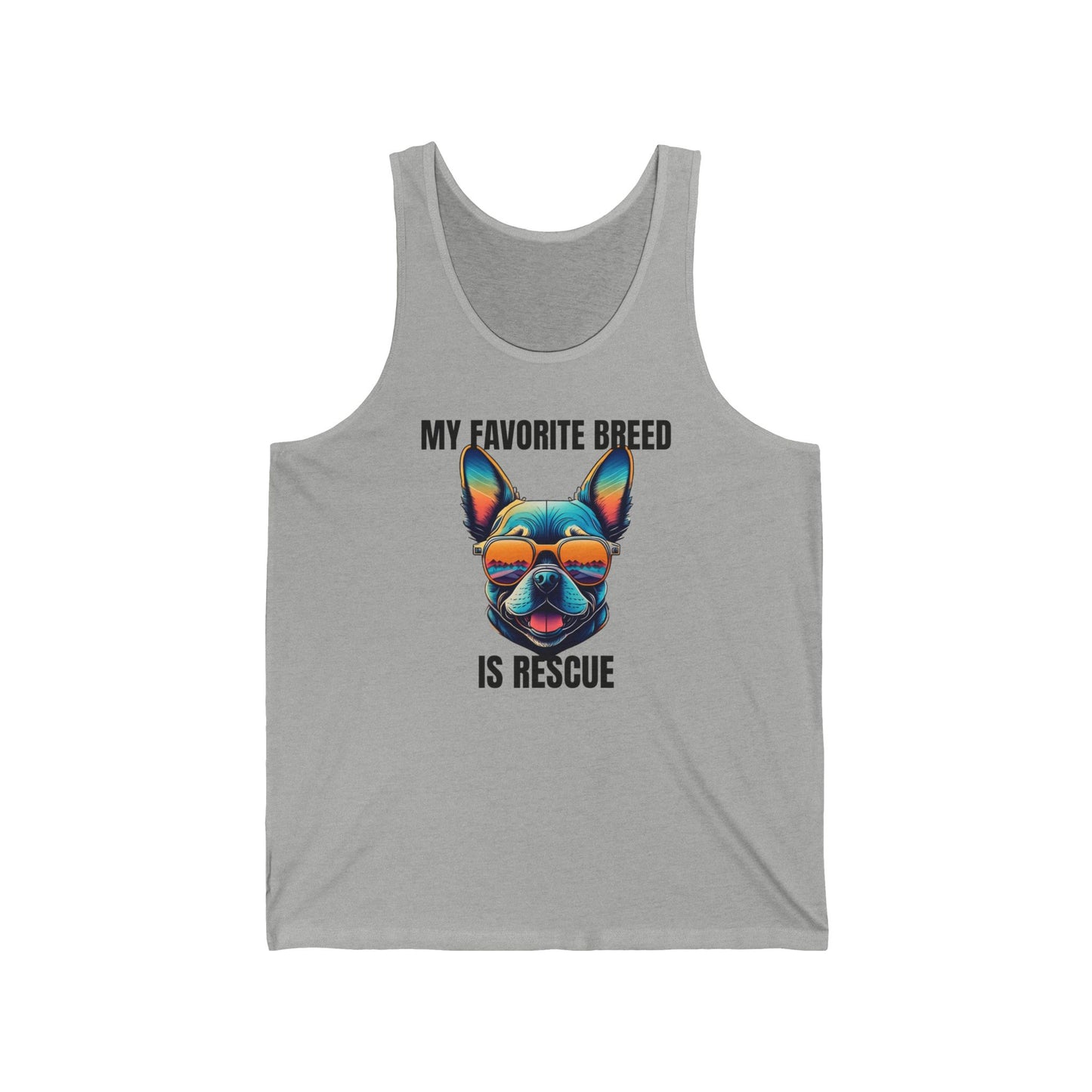 My favorite breed is rescue 3 - Unisex Jersey Tank