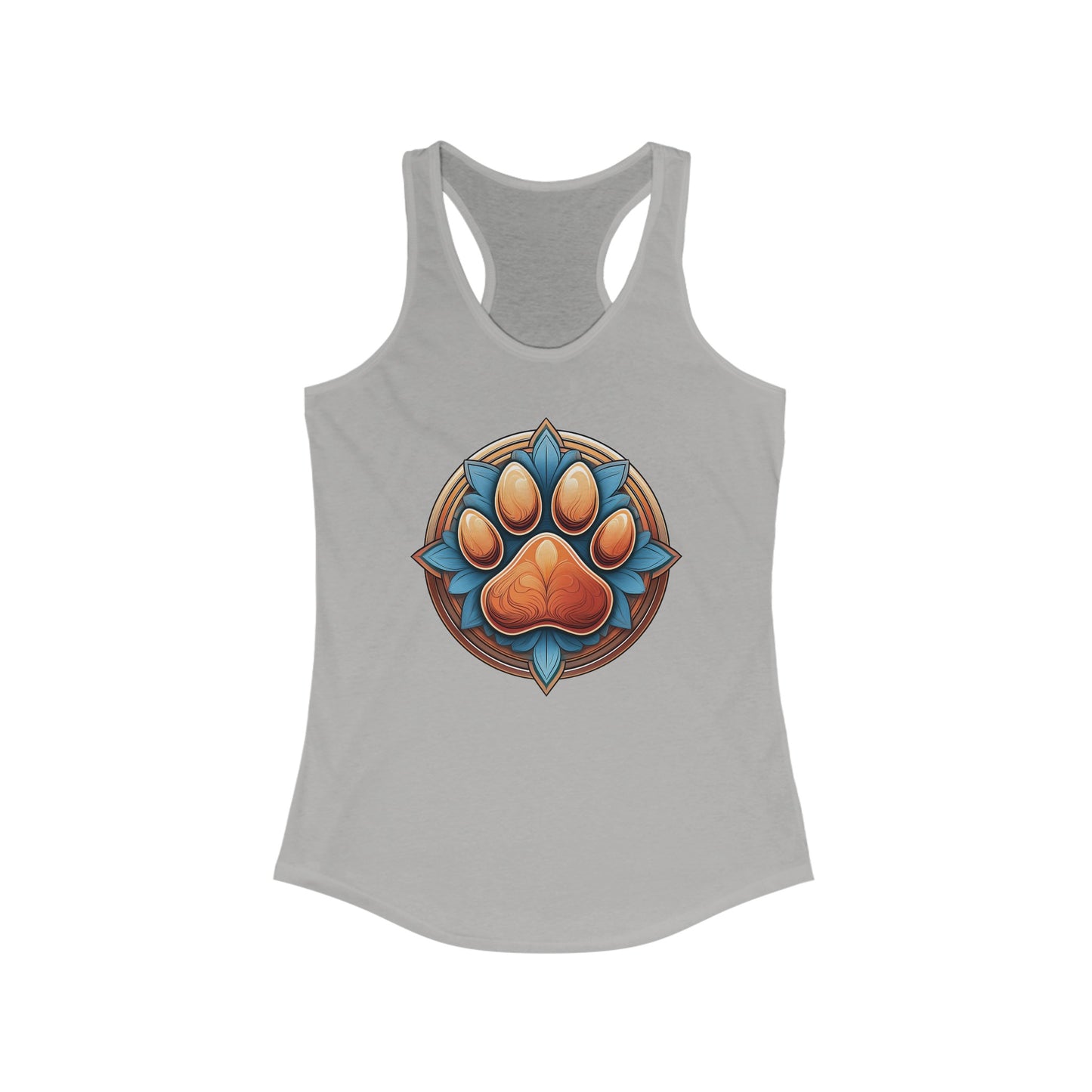 Pawprint logo - Women's Ideal Racerback Tank