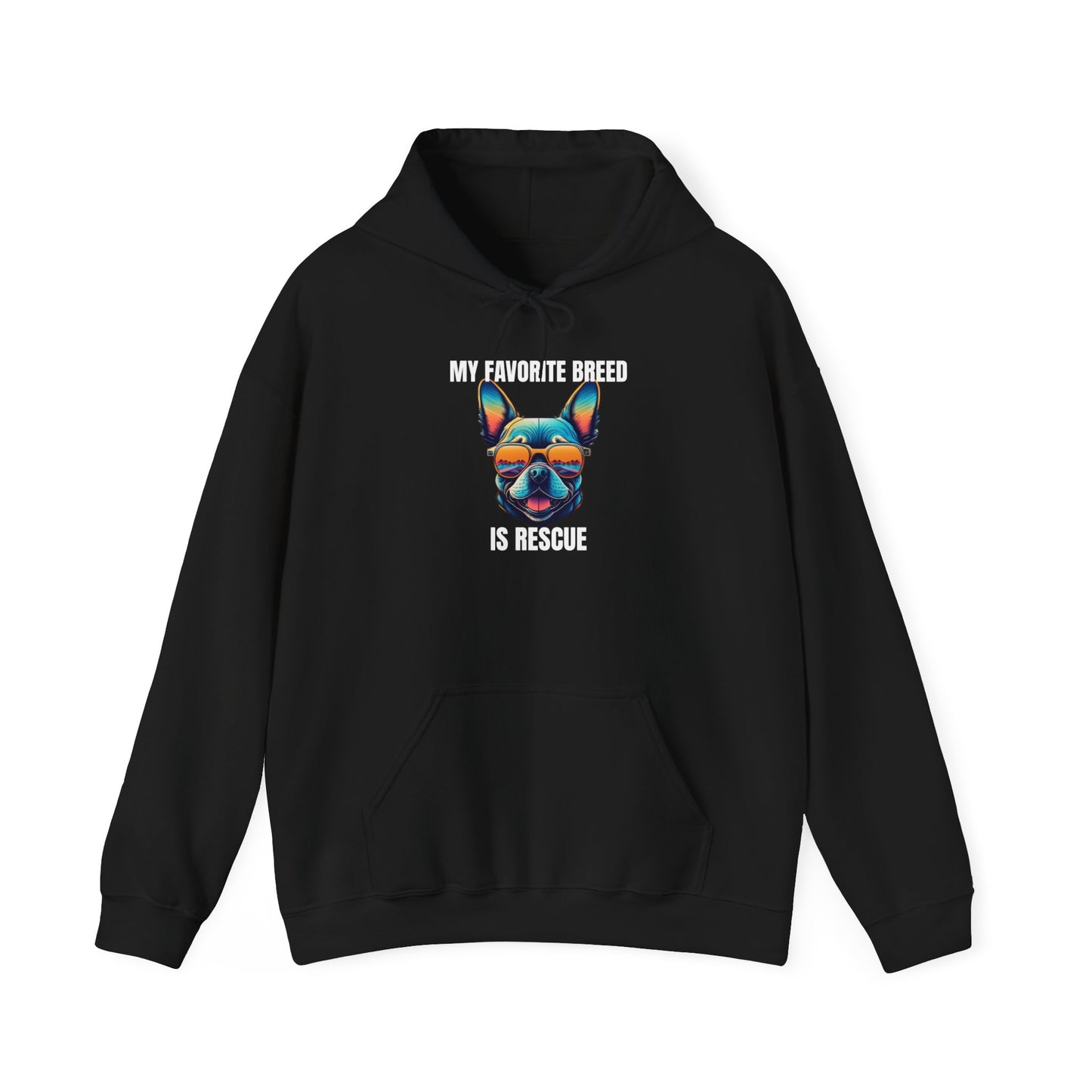 My favorite breed is rescue 3 - Unisex Heavy Blend™ Hooded Sweatshirt