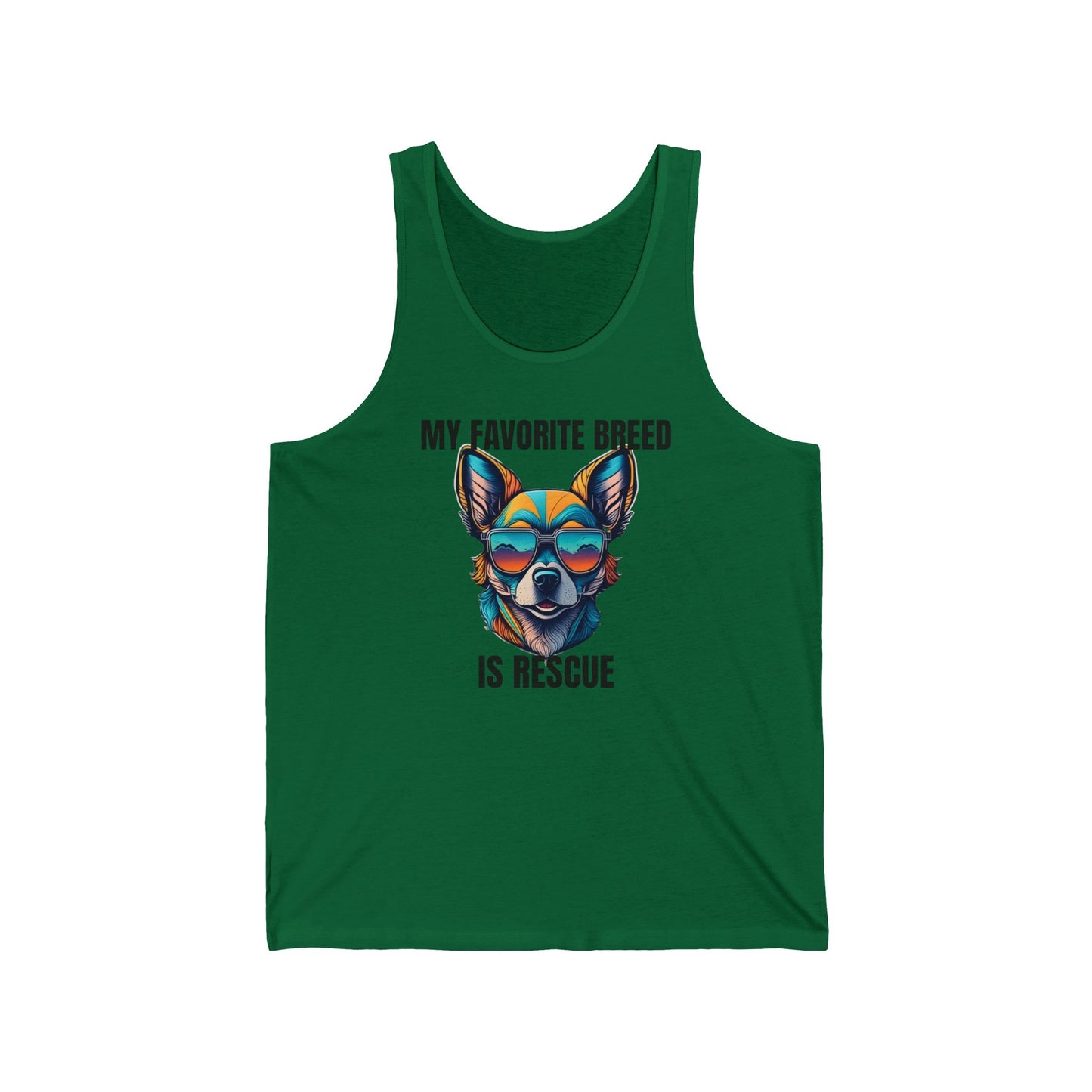 My favorite breed is rescue 2 - Unisex Jersey Tank