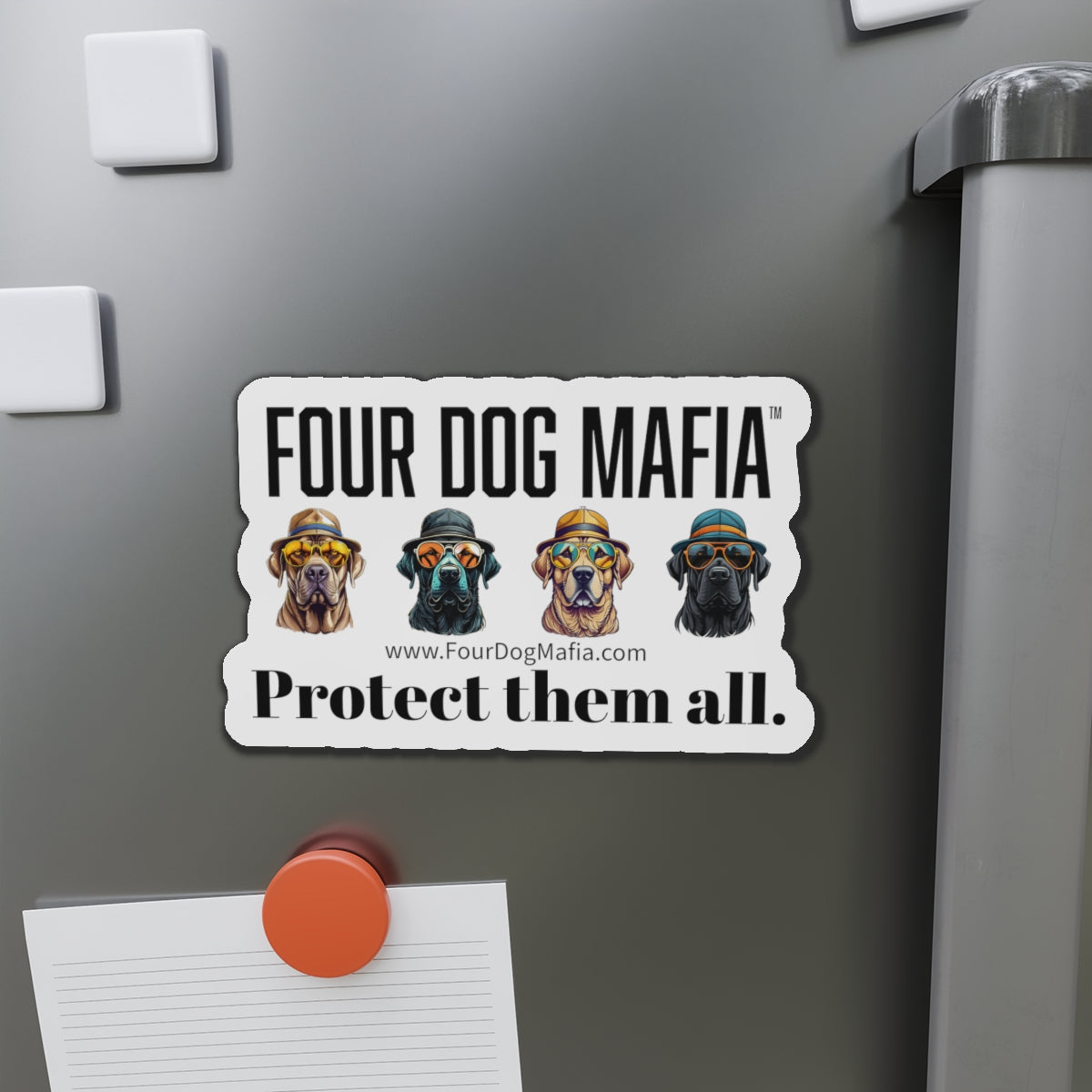 Protect them all with logo - Die-Cut Magnets