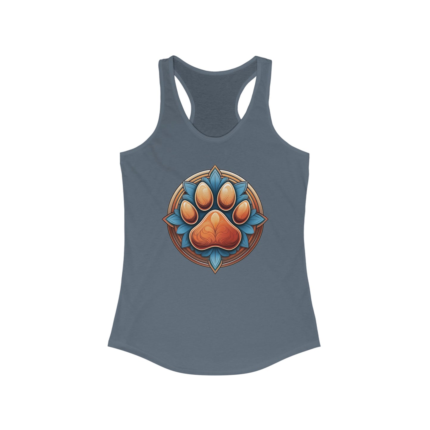 Pawprint logo - Women's Ideal Racerback Tank