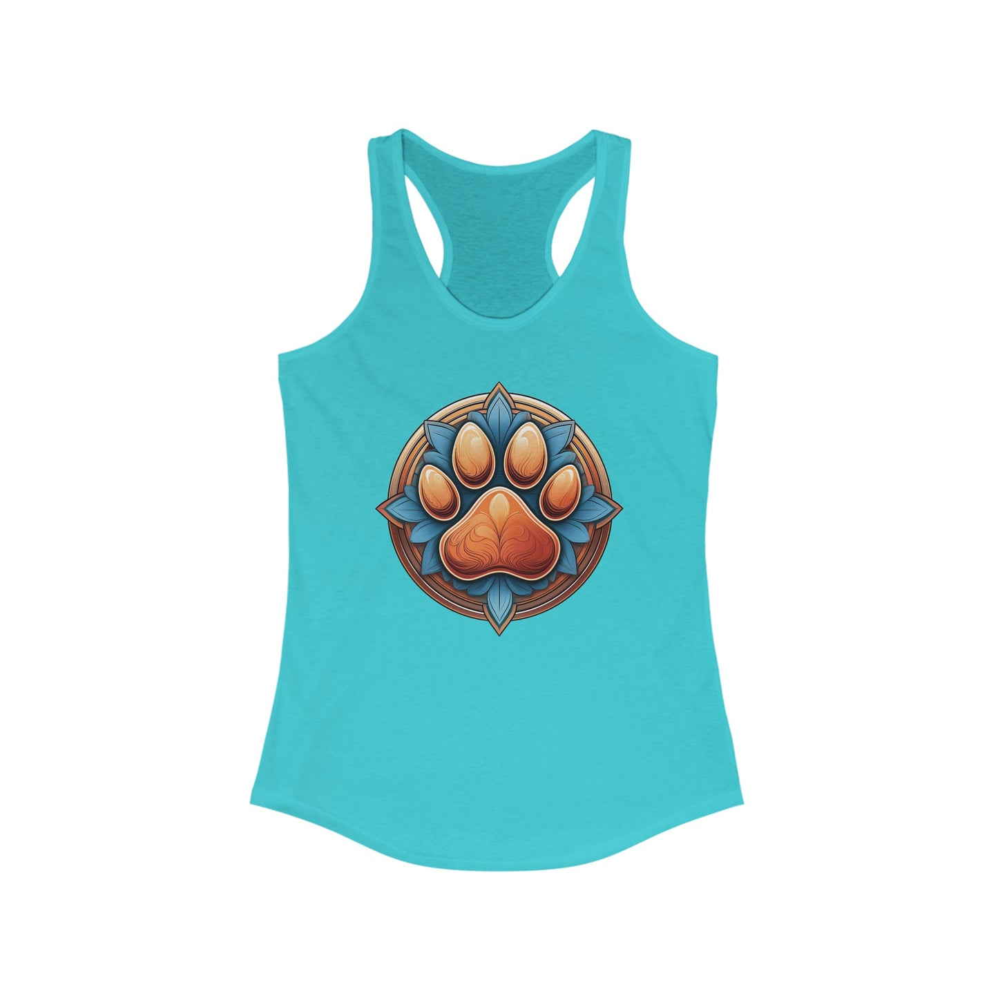 Pawprint logo - Women's Ideal Racerback Tank