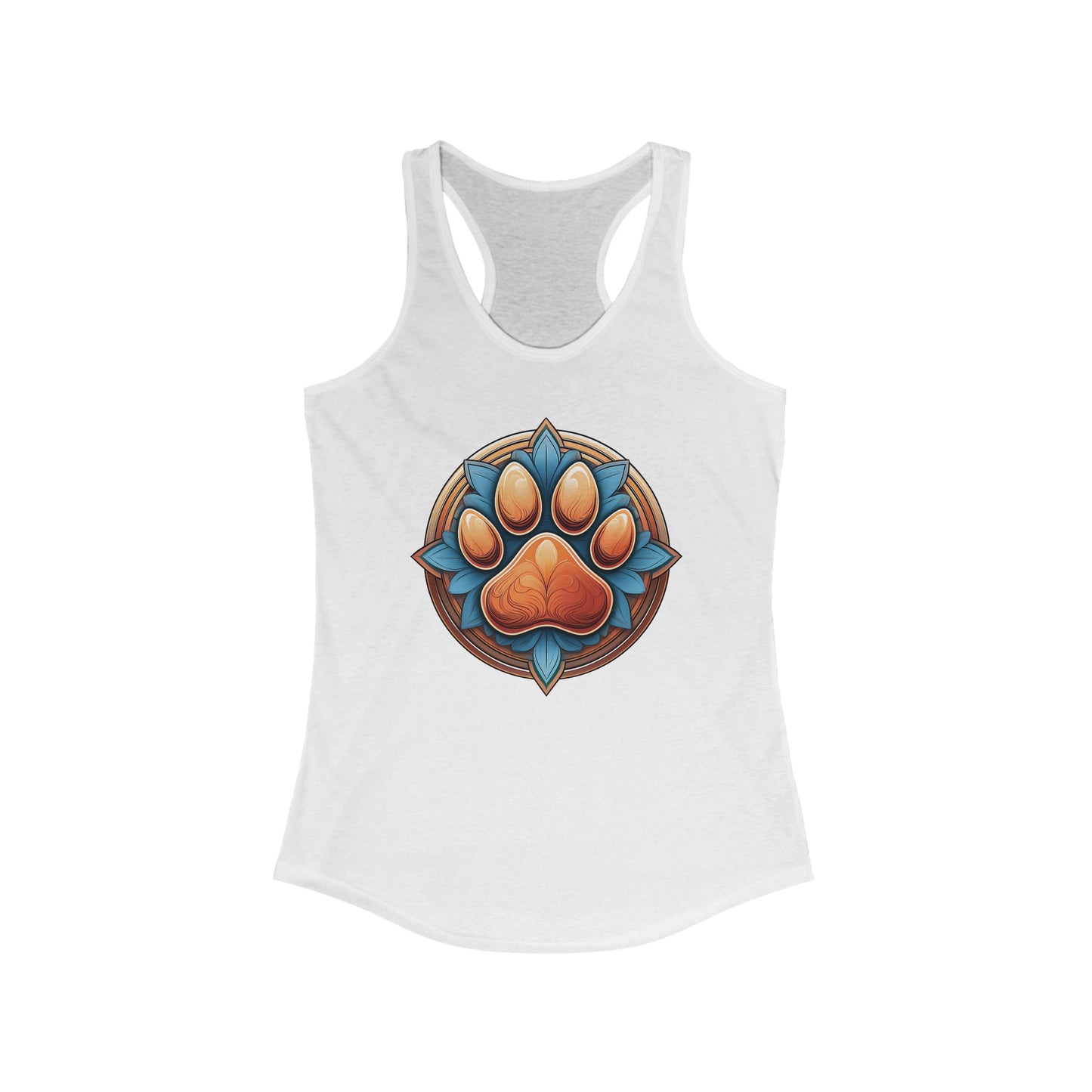 Pawprint logo - Women's Ideal Racerback Tank