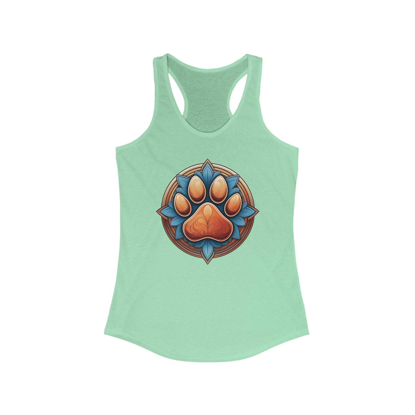 Pawprint logo - Women's Ideal Racerback Tank