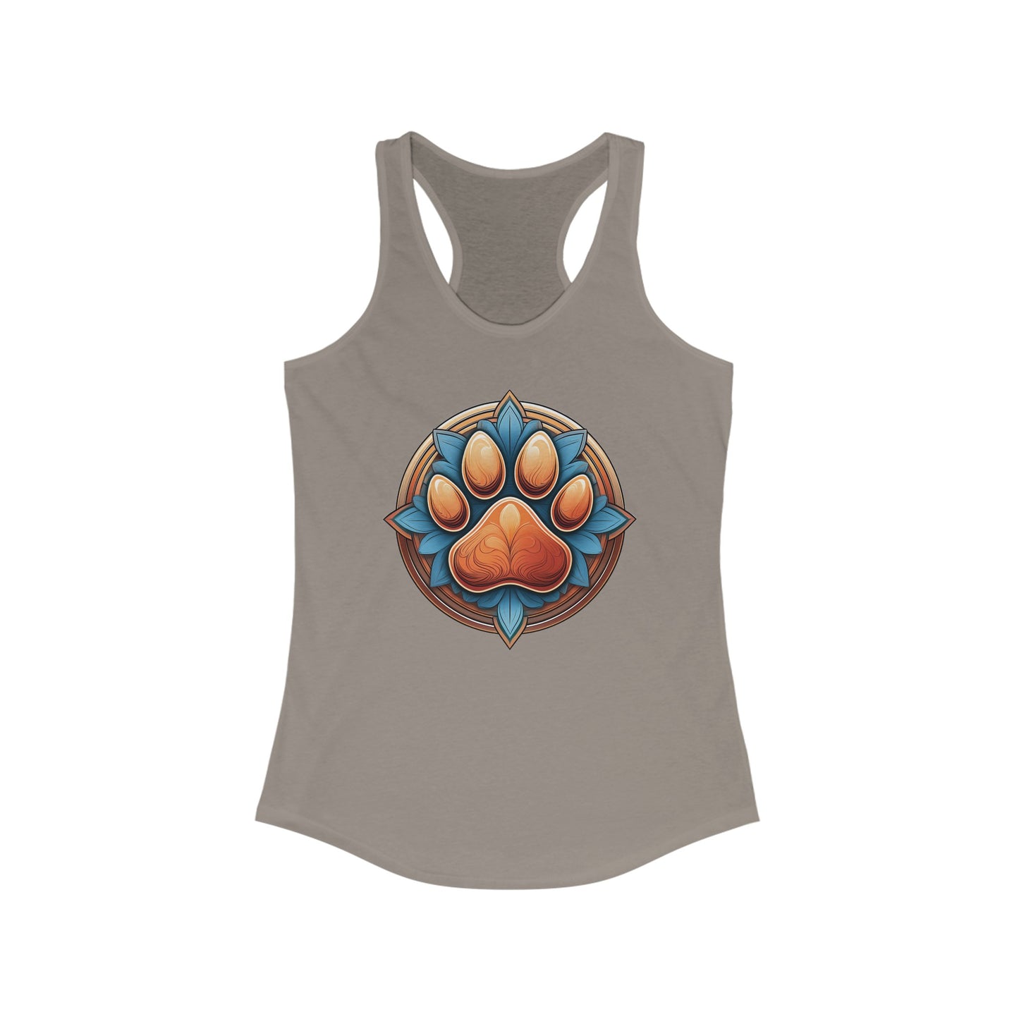 Pawprint logo - Women's Ideal Racerback Tank