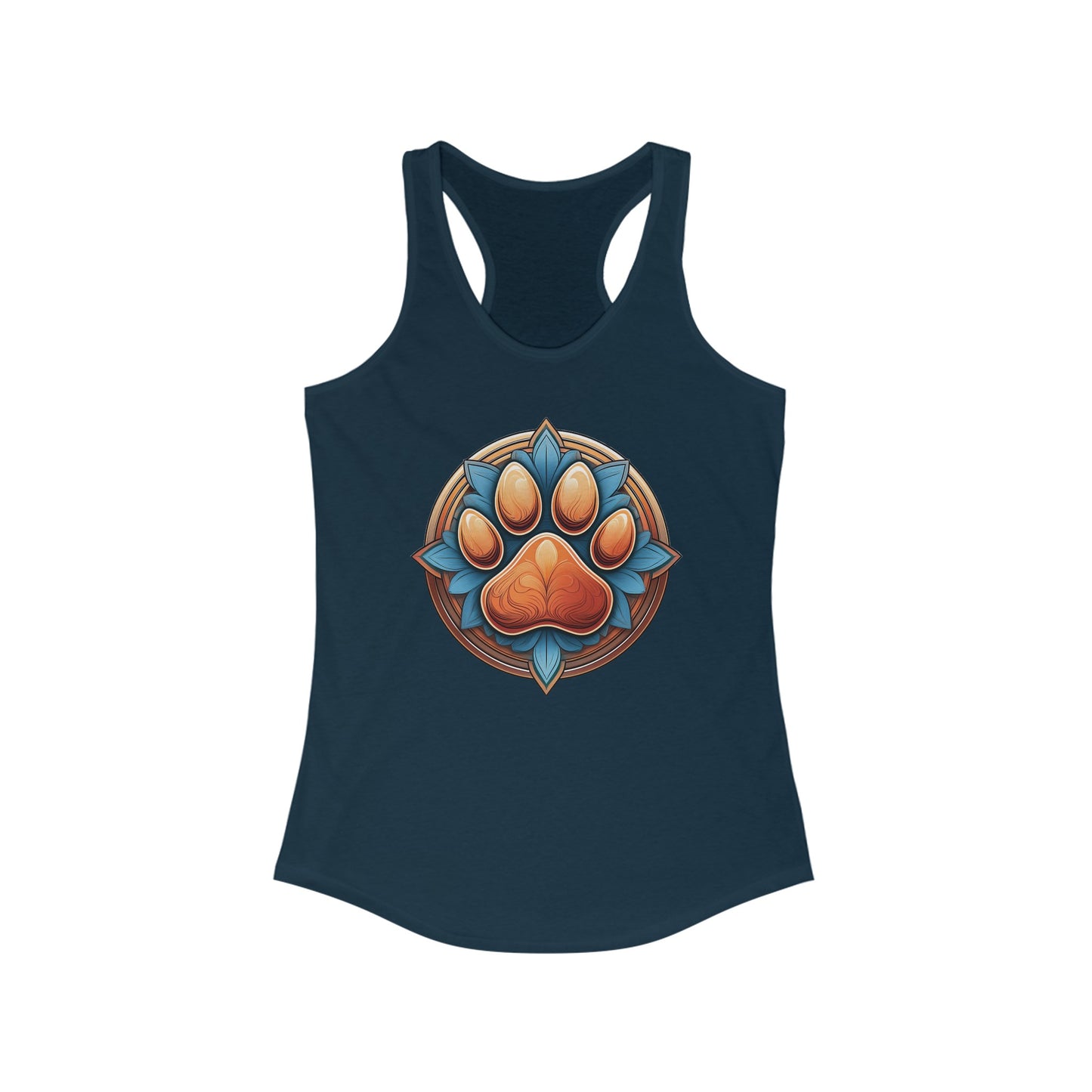 Pawprint logo - Women's Ideal Racerback Tank