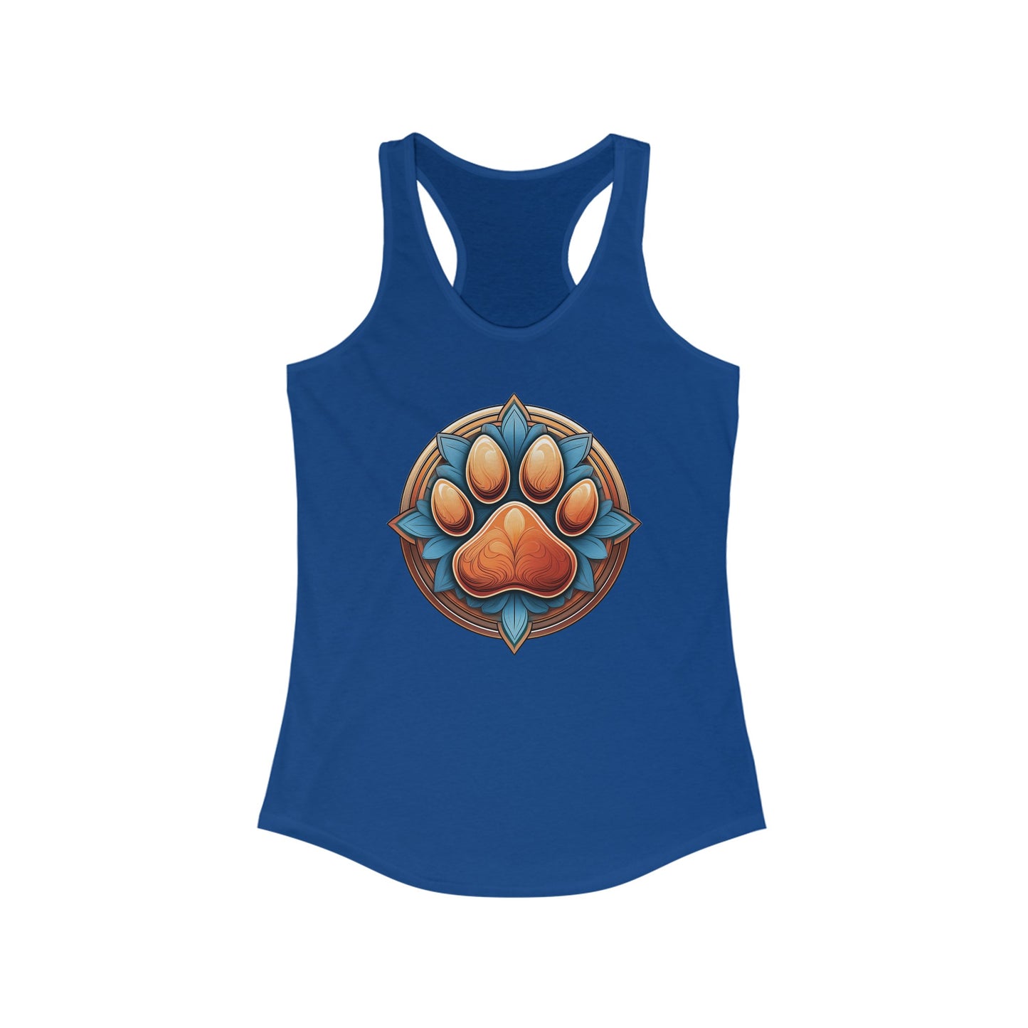 Pawprint logo - Women's Ideal Racerback Tank