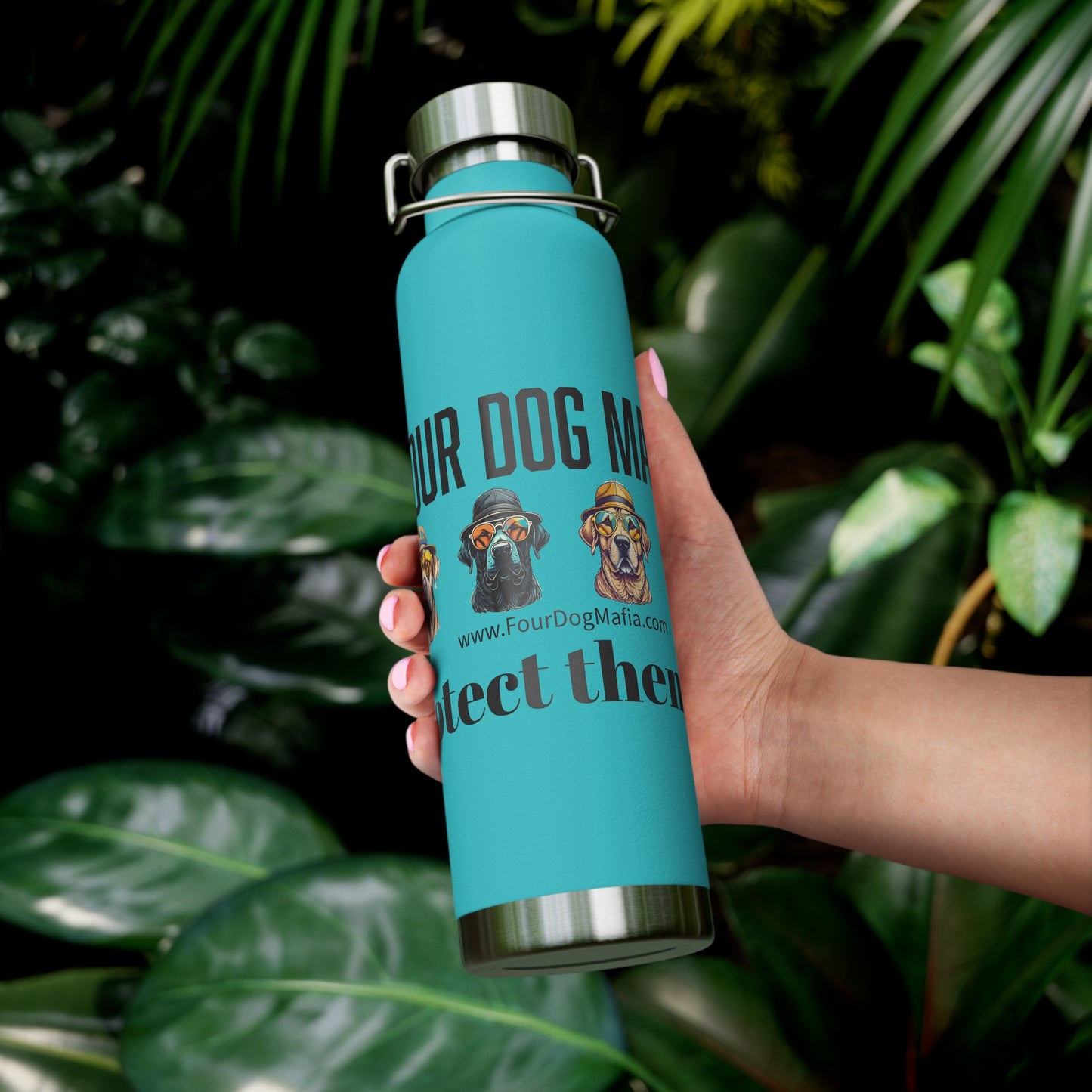 Protect them all with logo - Copper Vacuum Insulated Bottle, 22oz