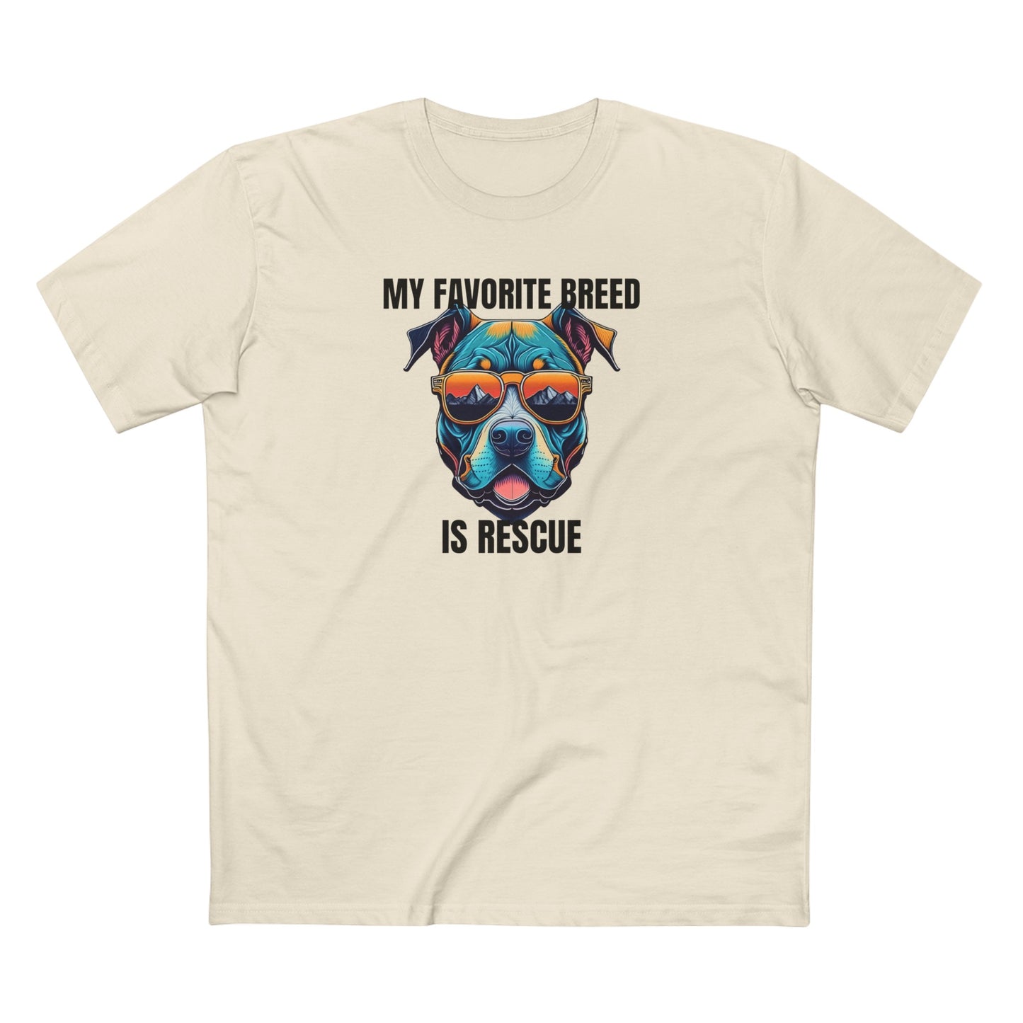 My favorite breed is rescue 1 - Men's Staple Tee