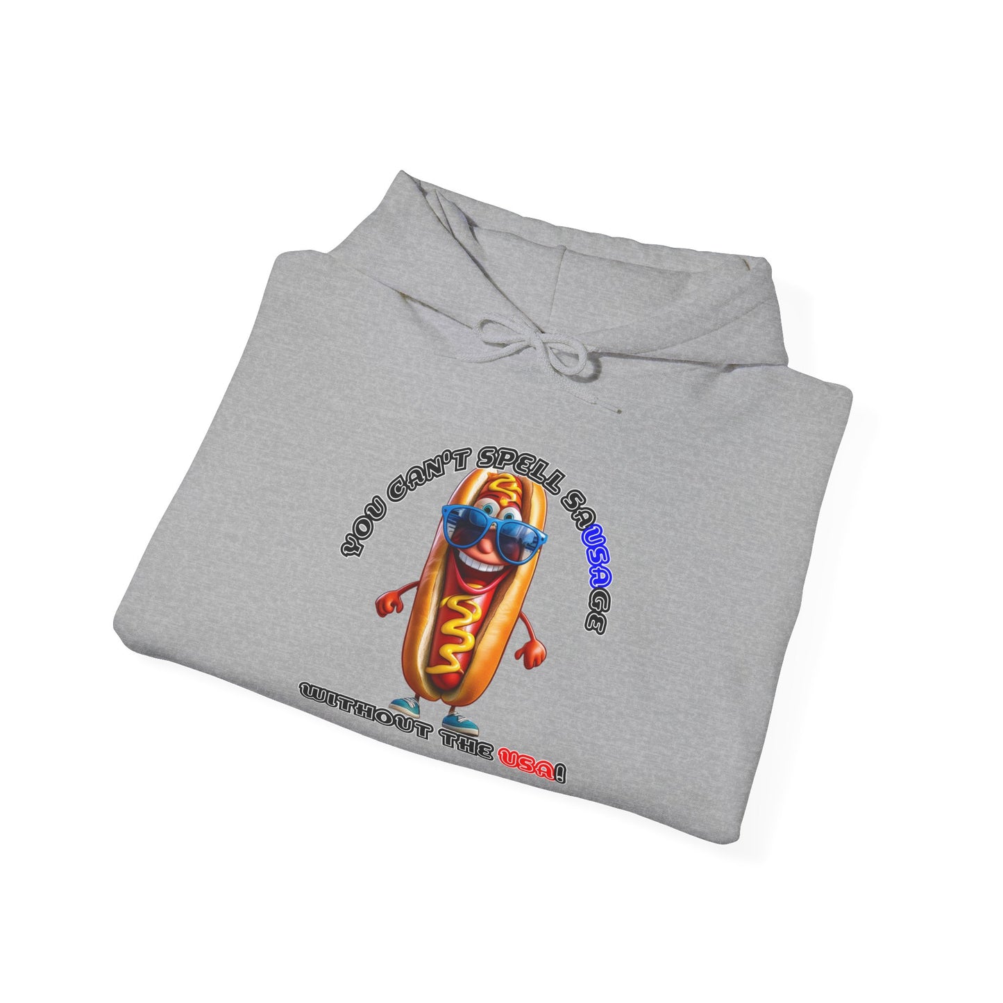 You can't spell sausage without the USA! - Unisex Heavy Blend™ Hooded Sweatshirt