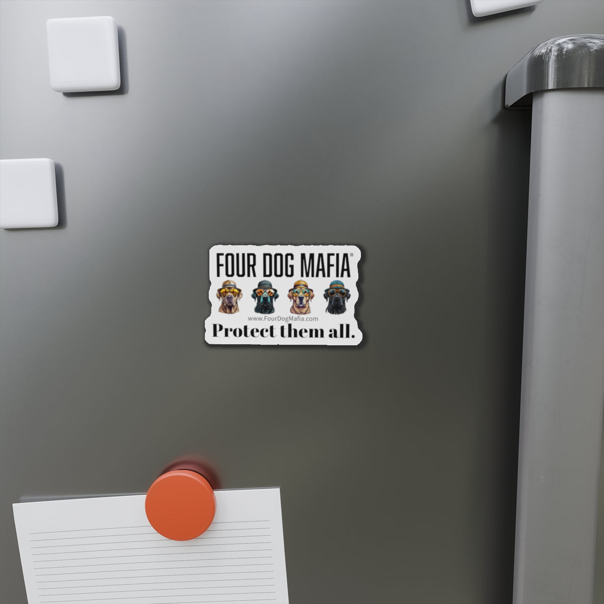 Protect them all with logo - Die-Cut Magnets